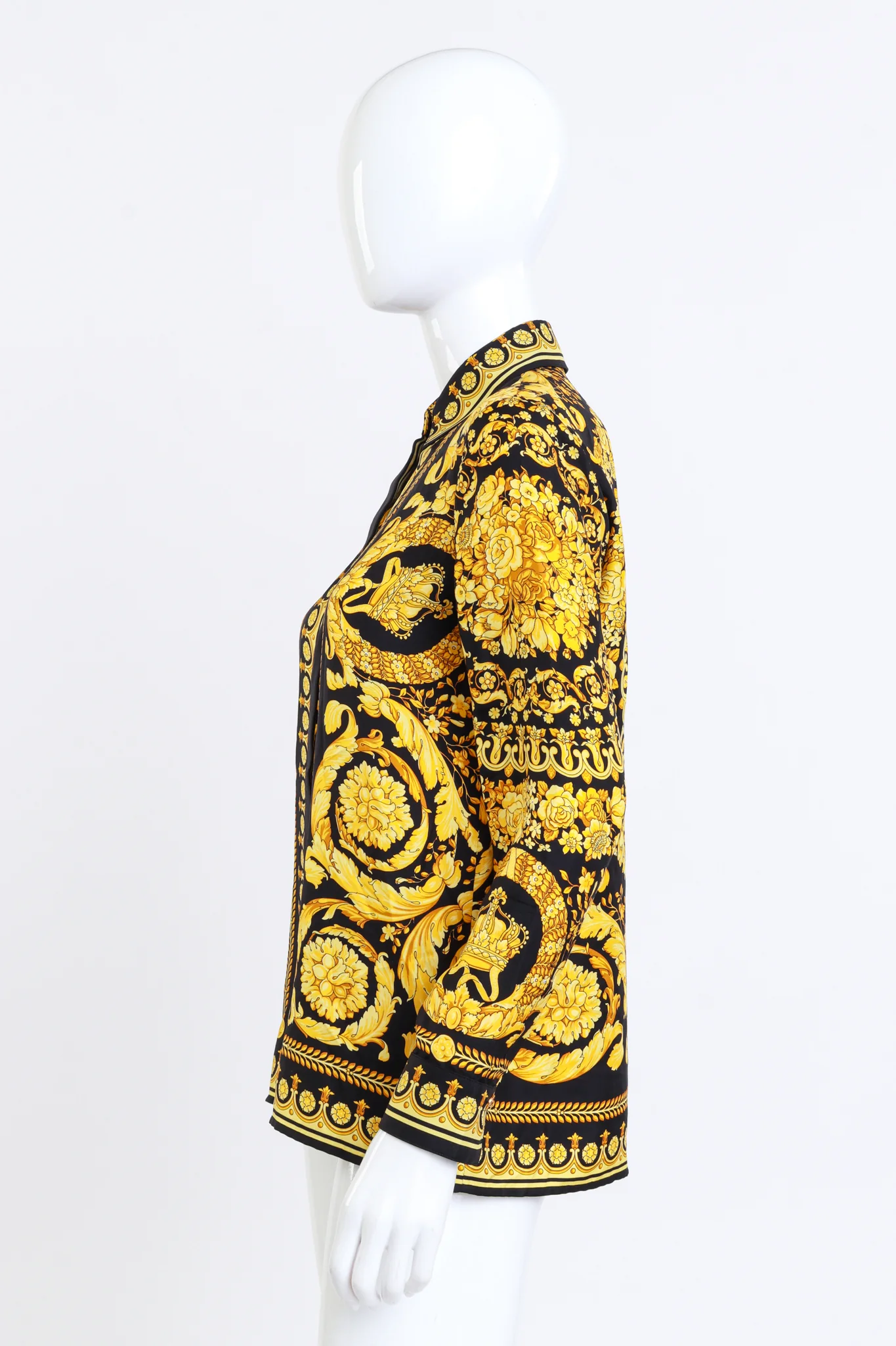 Baroque Crown Silk Button Up - Image 2