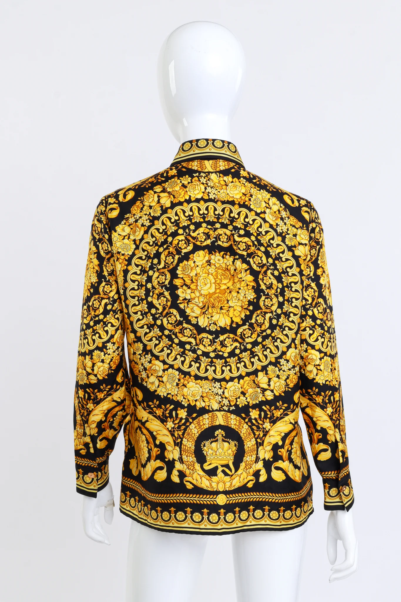 Baroque Crown Silk Button Up - Image 3