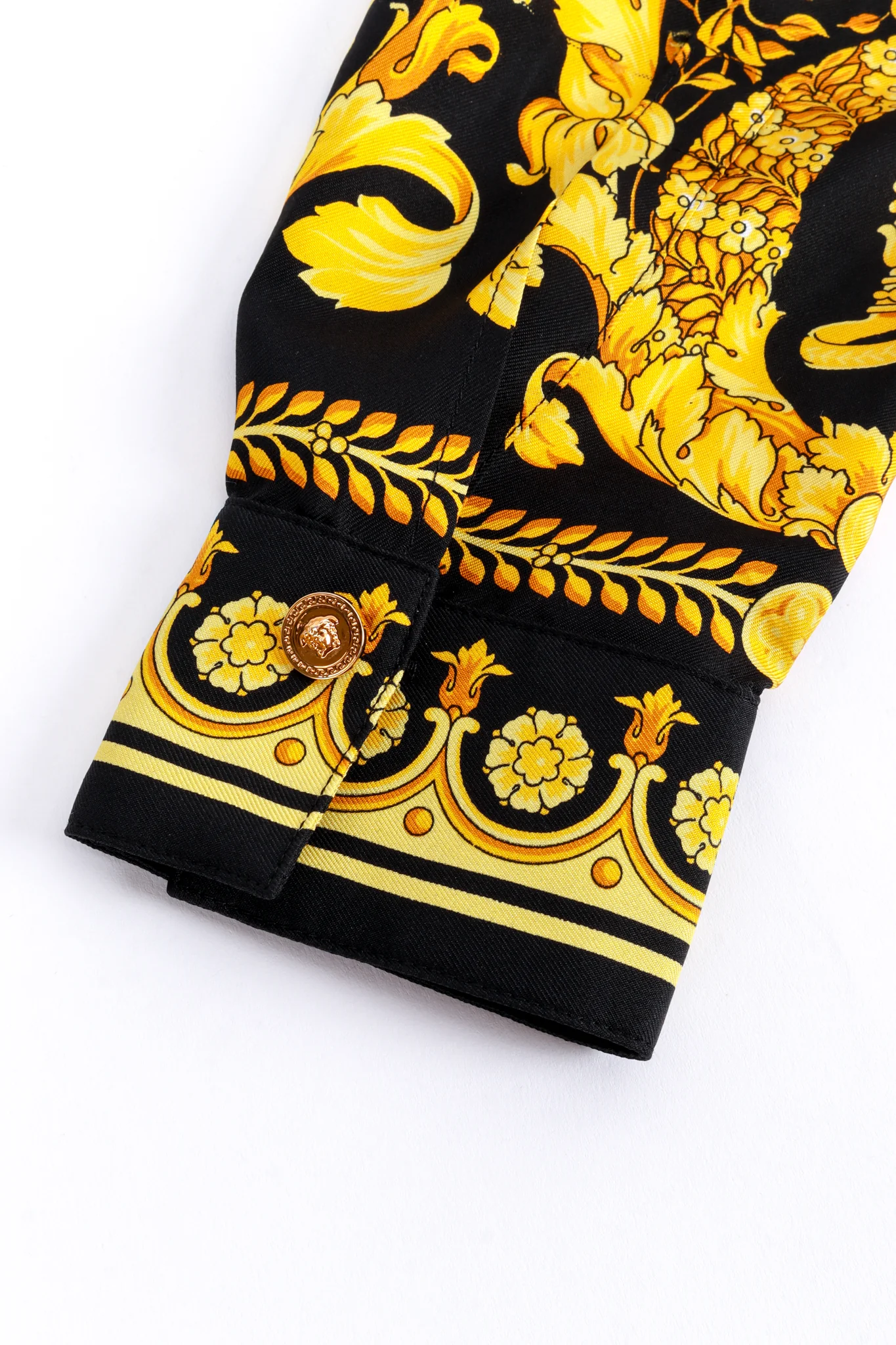 Baroque Crown Silk Button Up - Image 5