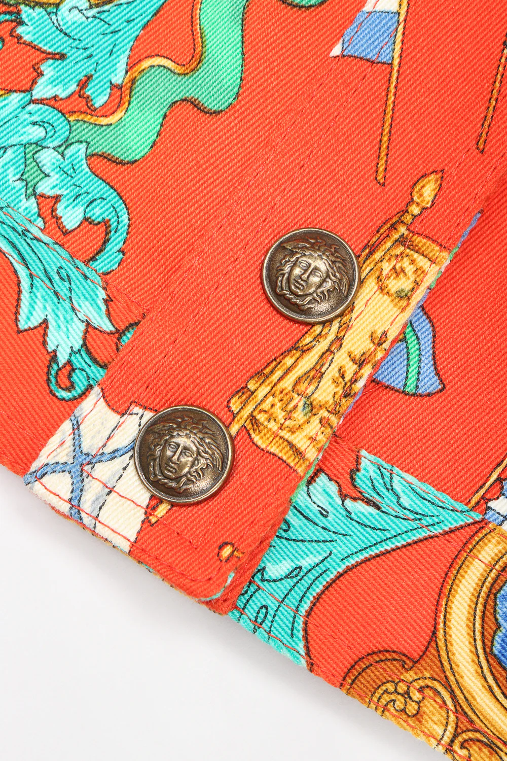Baroque Flag Print Twill Jacket - Image 9