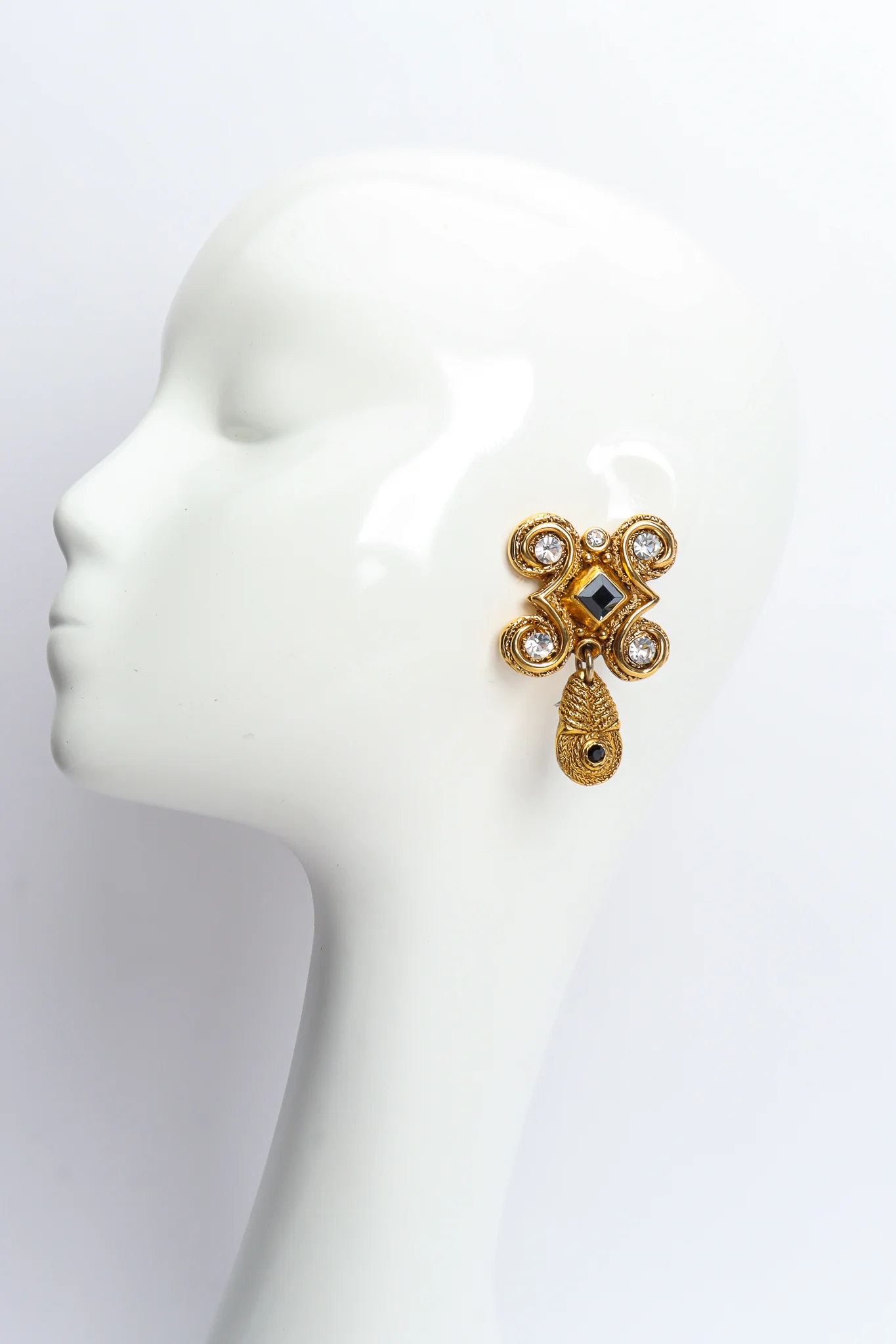 Baroque Frame Crystal Earrings - Image 3