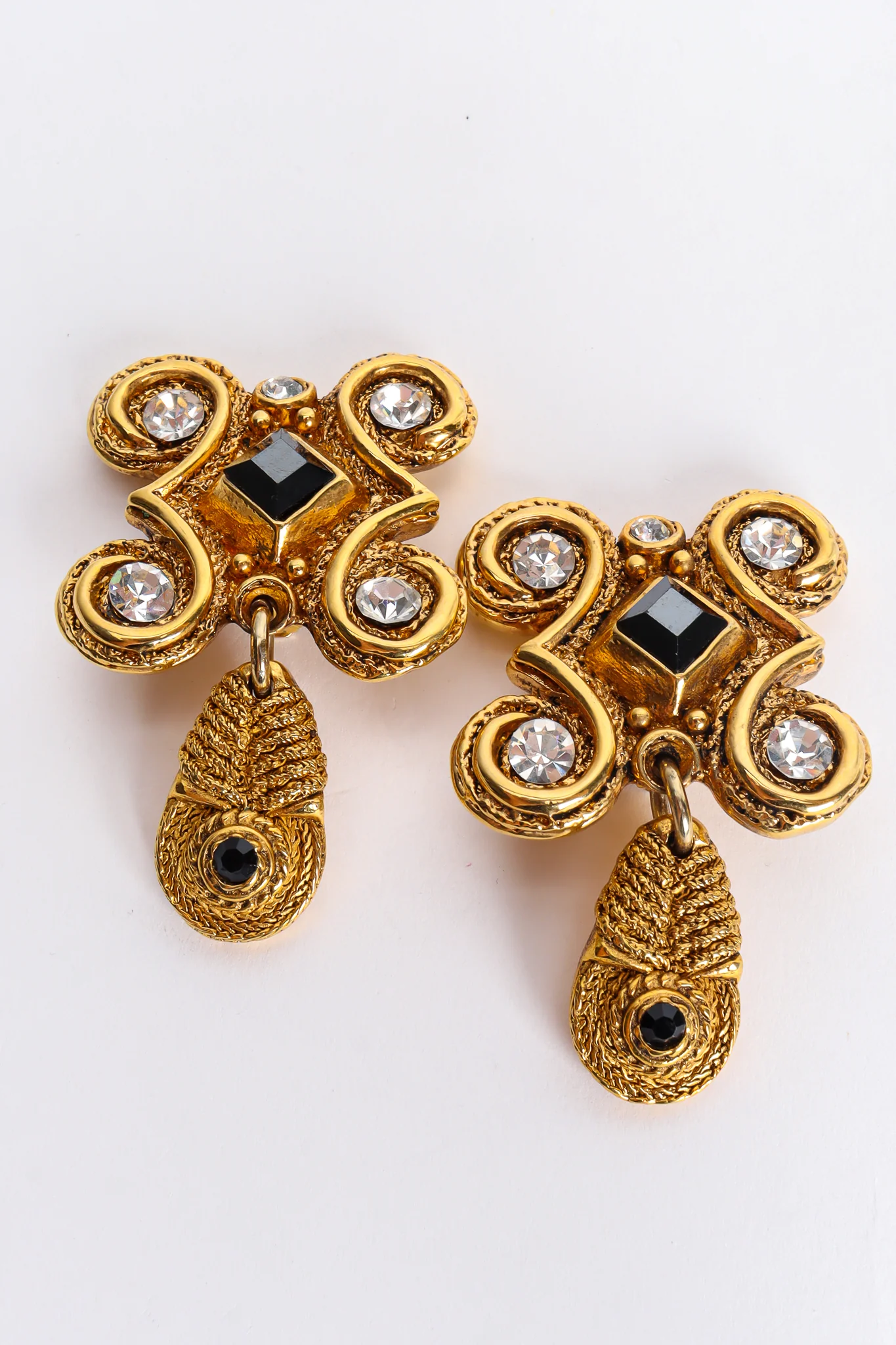 Baroque Frame Crystal Earrings - Image 4