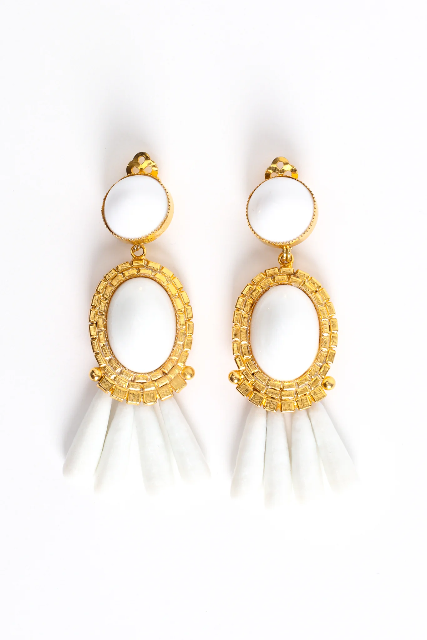 Baroque Glass Drop Chandelier Earrings - Image 5