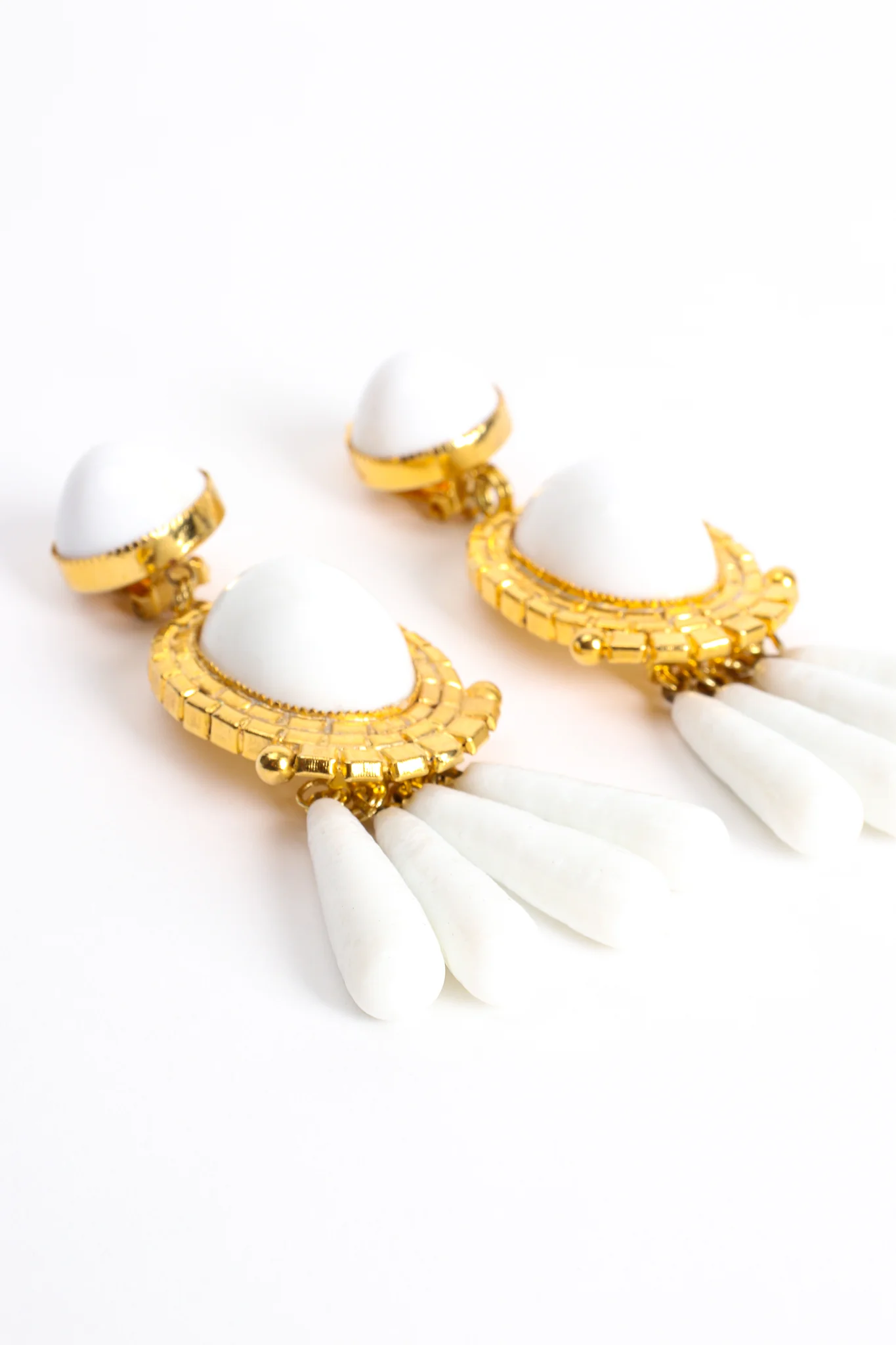 Baroque Glass Drop Chandelier Earrings - Image 7