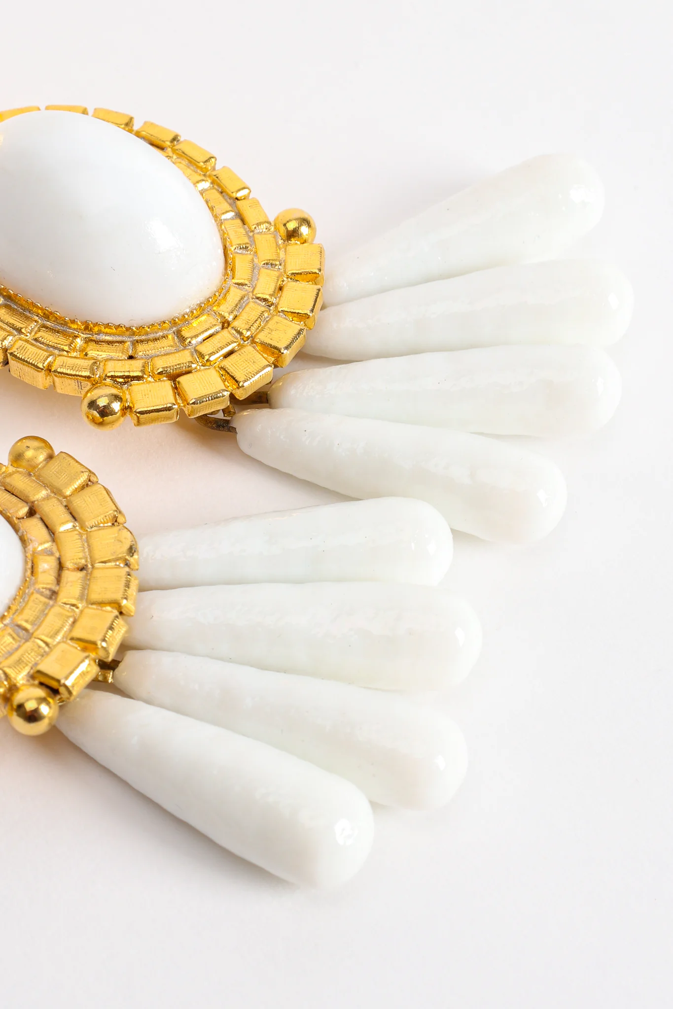 Baroque Glass Drop Chandelier Earrings - Image 9