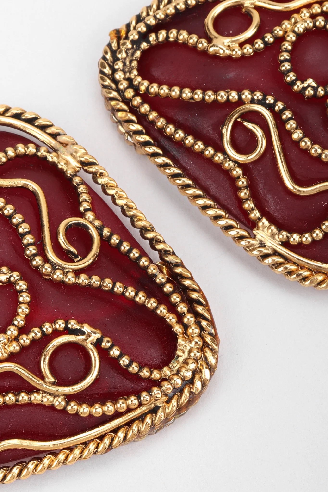 Baroque Heart Drop Earrings - Image 7