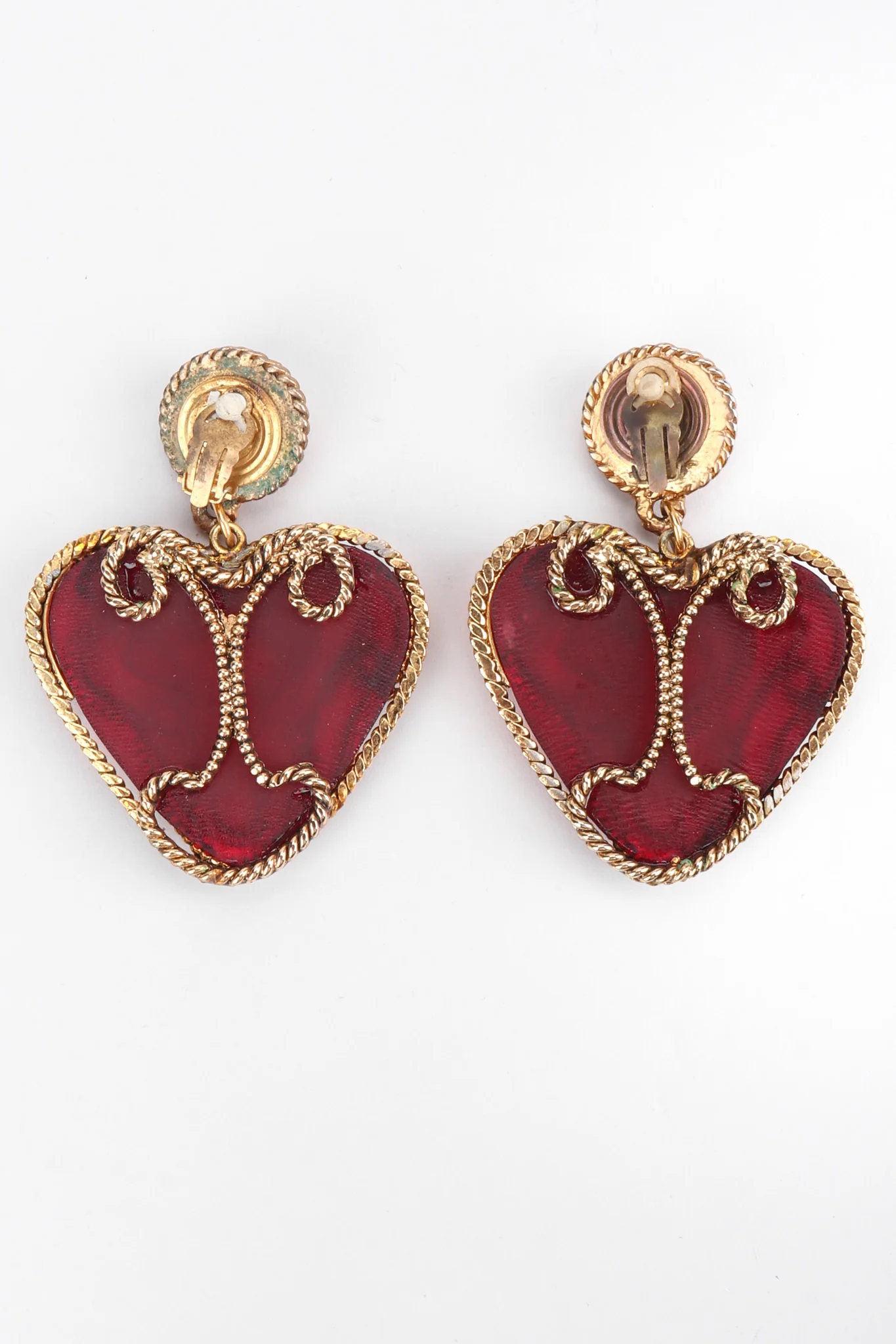 Baroque Heart Drop Earrings - Image 9