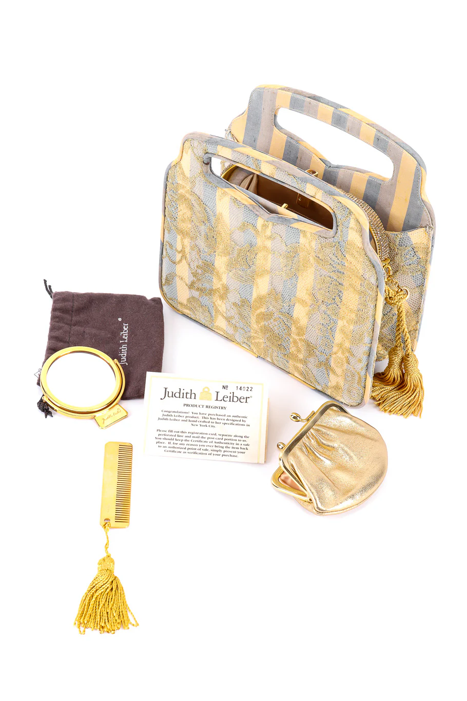 Baroque Lace Stripe Bag - Image 3