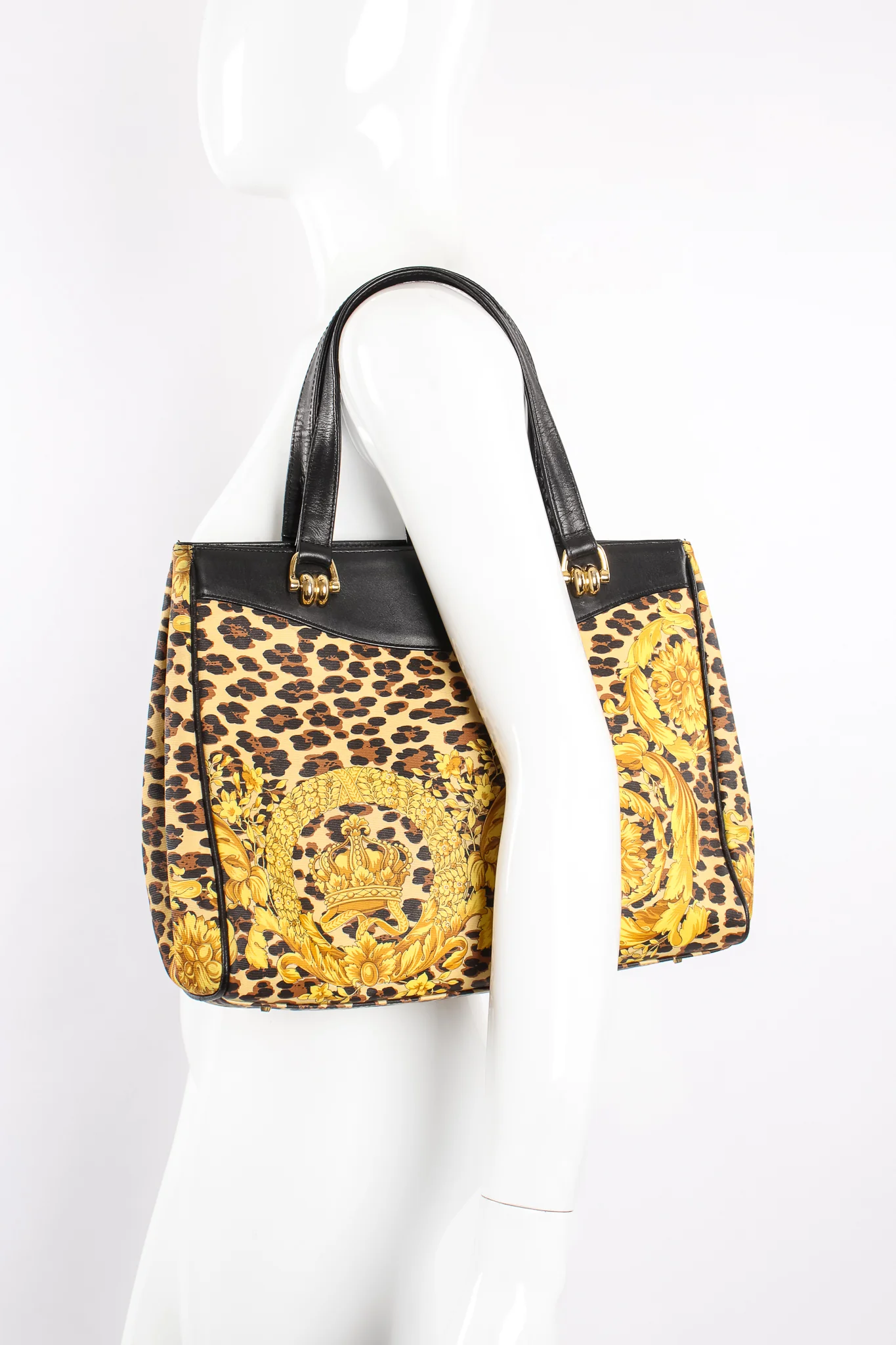 Baroque Leopard Print Tote - Image 18