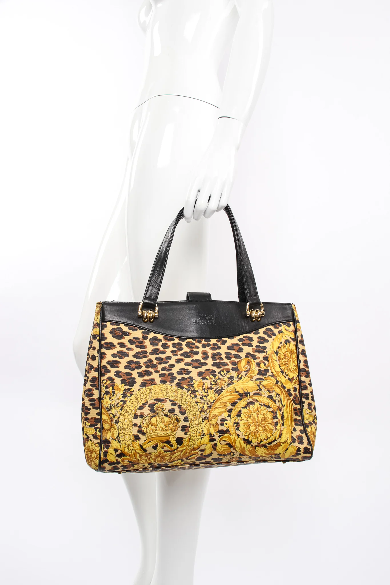 Baroque Leopard Print Tote - Image 3