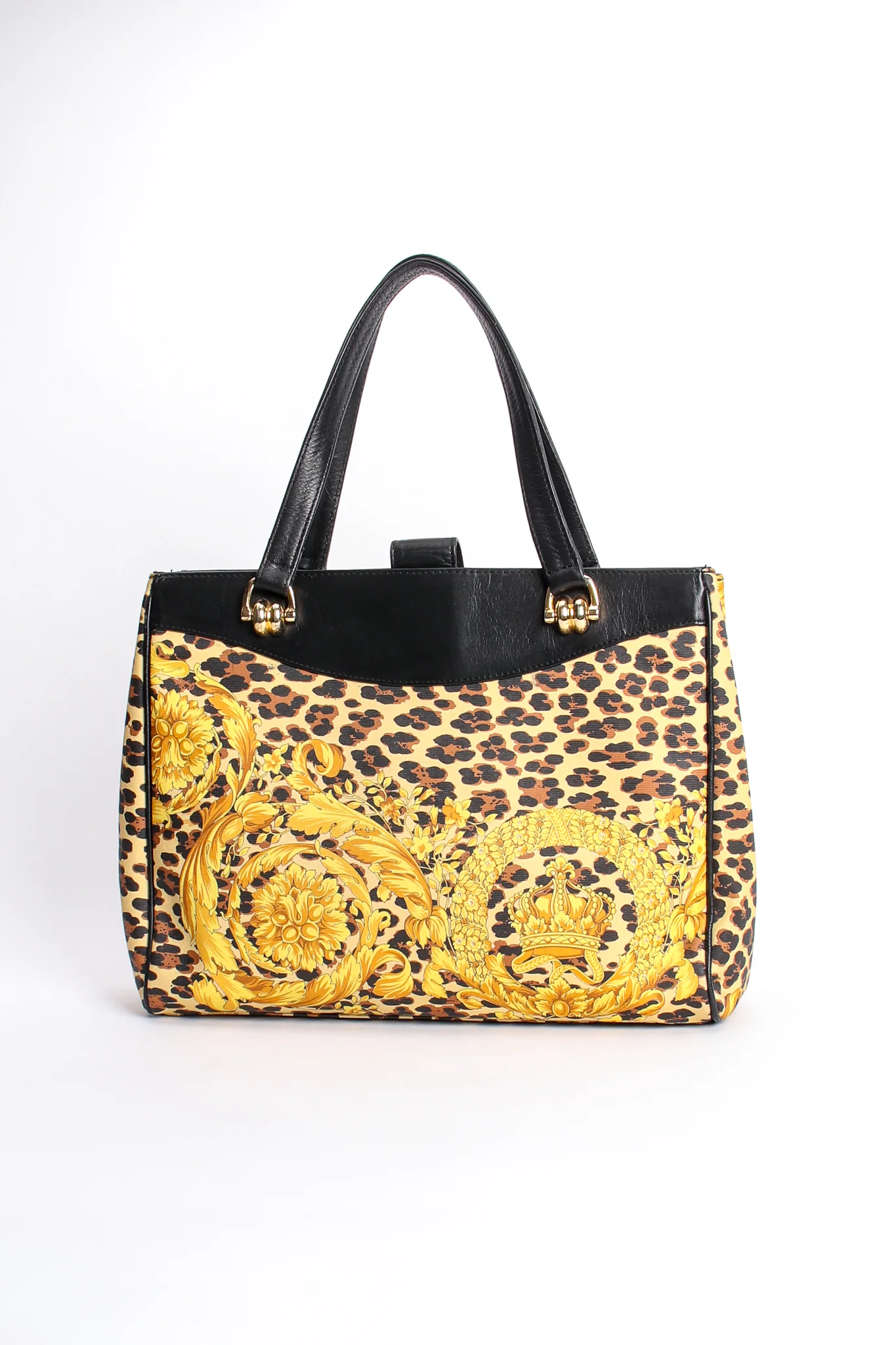Baroque Leopard Print Tote - Image 8