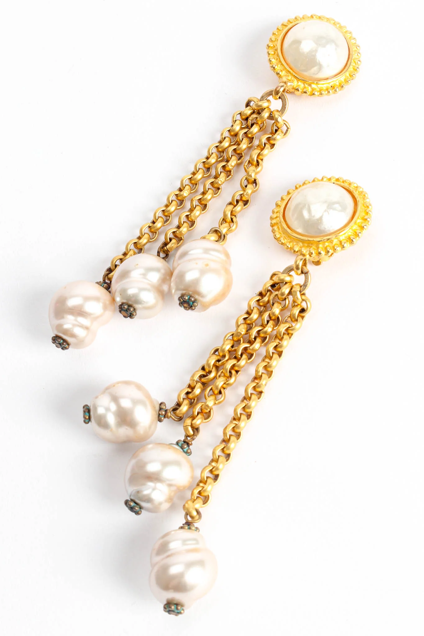 Pearl Chain Drop Earrings II