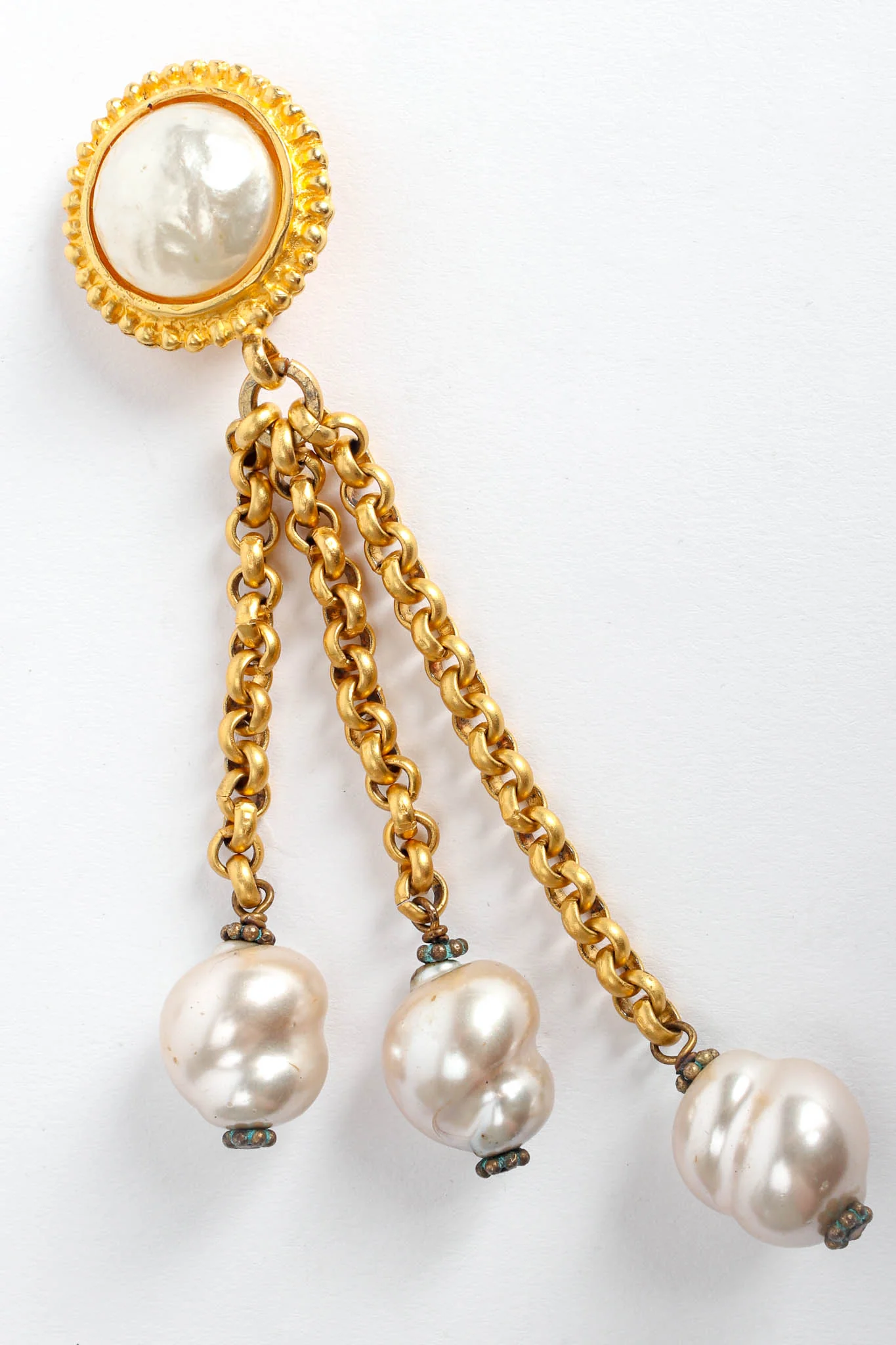 Pearl Chain Drop Earrings II - Image 6
