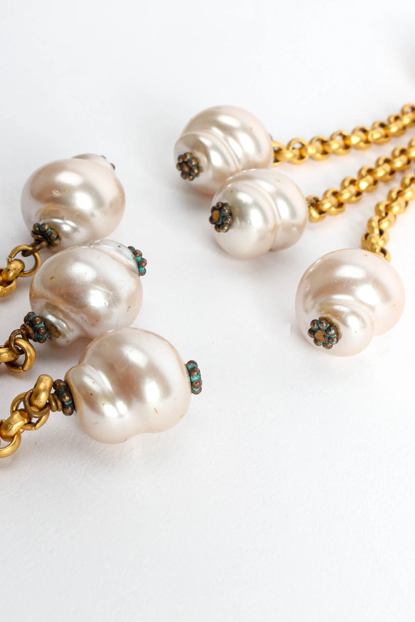 Pearl Chain Drop Earrings II - Image 8