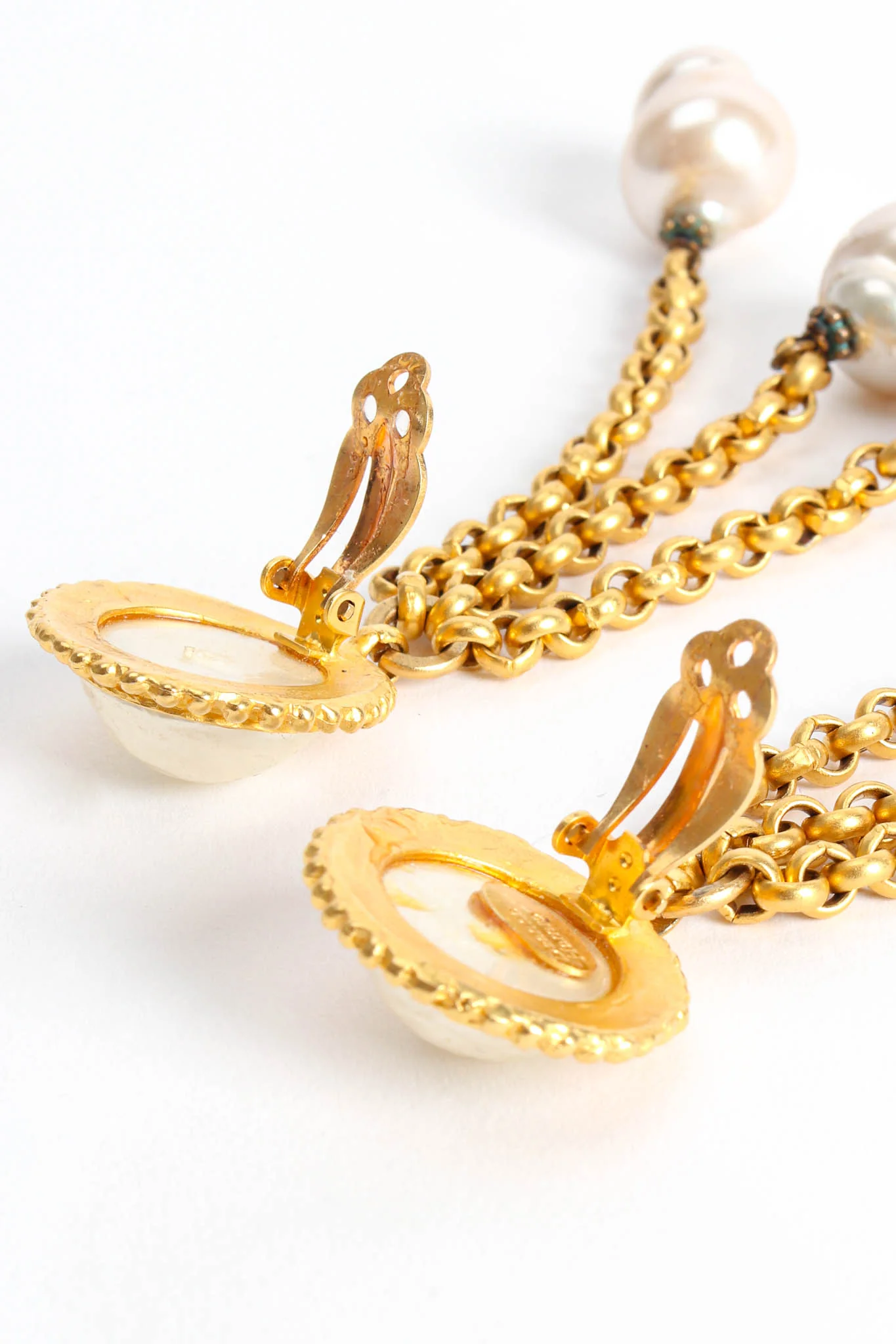 Pearl Chain Drop Earrings II - Image 9