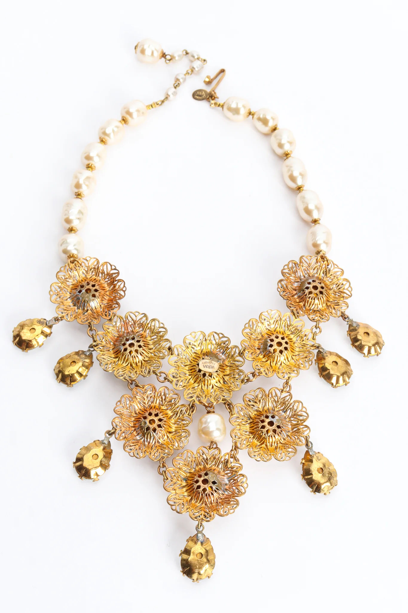 Baroque Pearl & Crystal Necklace II - Image 3