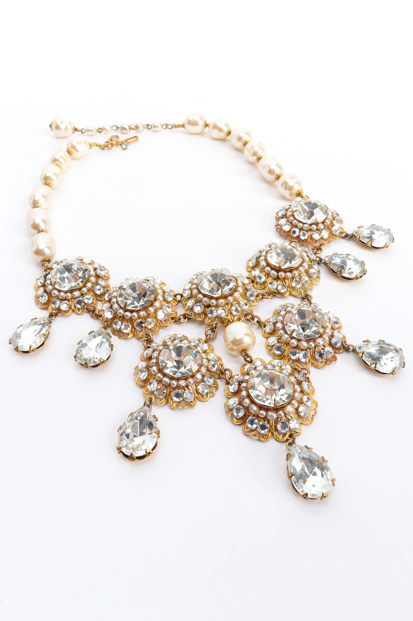Baroque Pearl & Crystal Necklace II - Image 4
