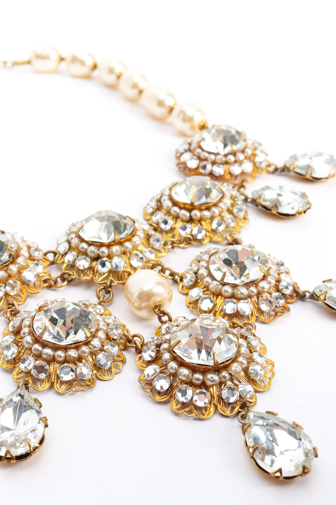 Baroque Pearl & Crystal Necklace II - Image 5