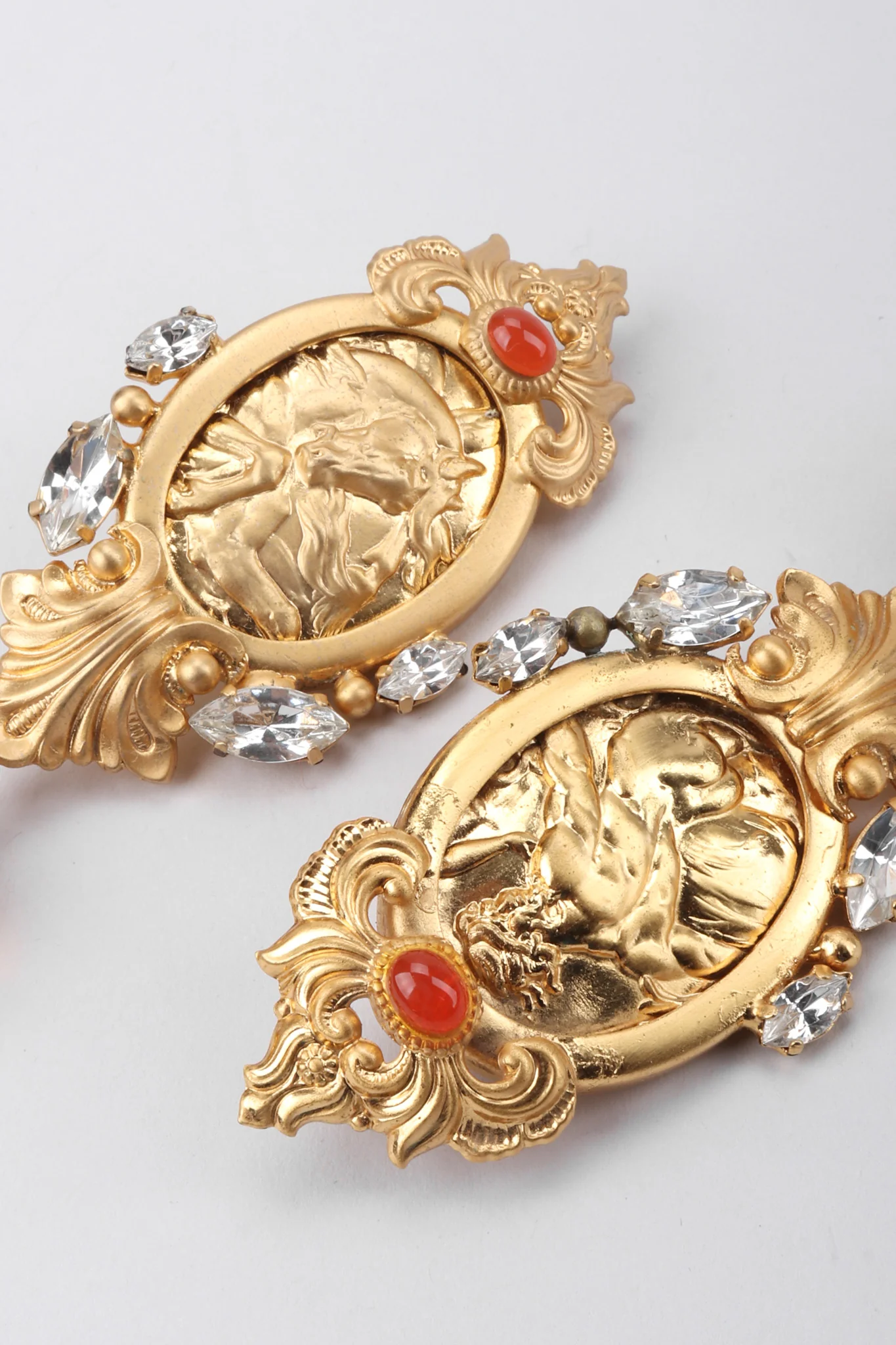 Baroque Relief Portrait Earrings - Image 4