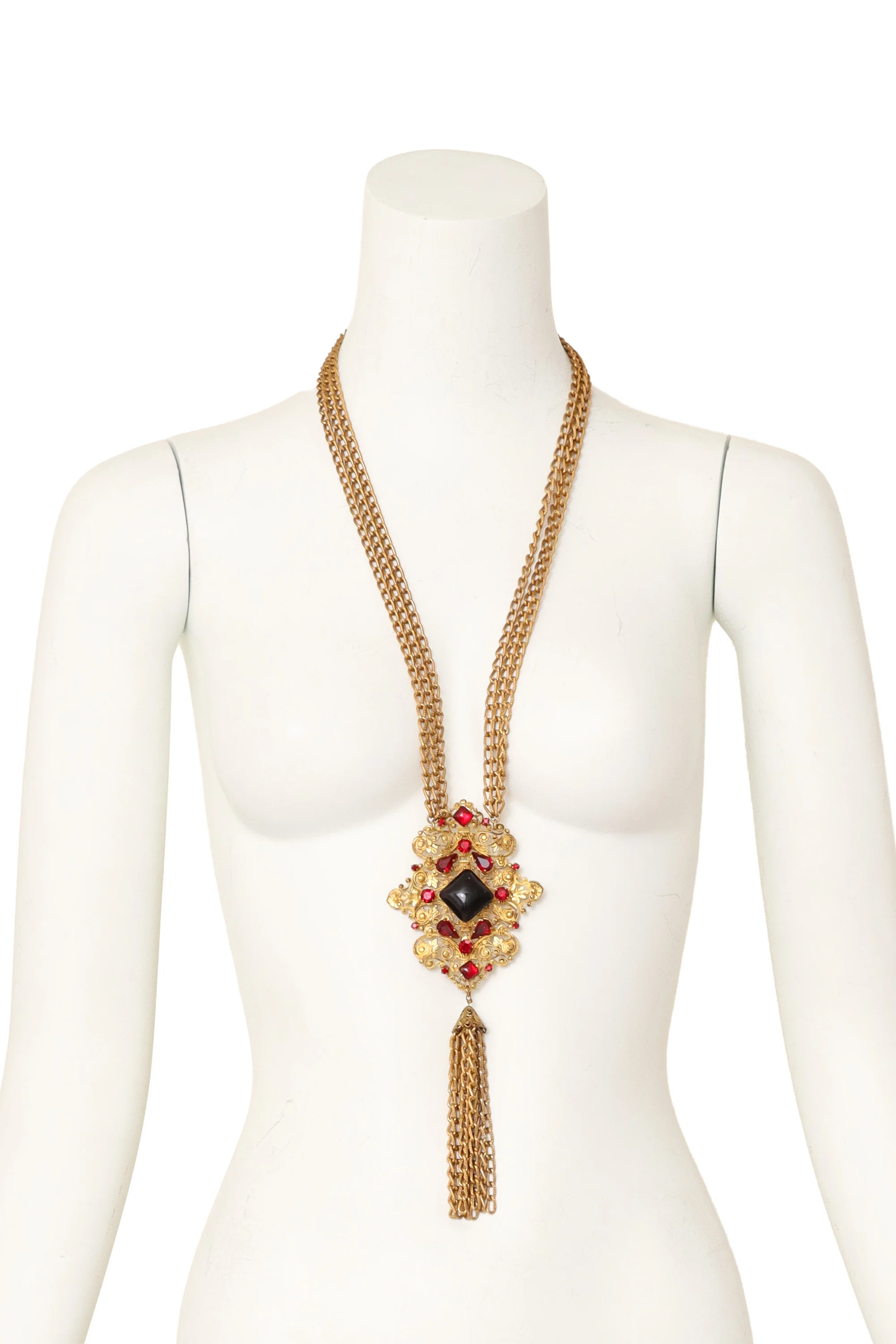 Baroque Revival Tassel Pendant Necklace - Image 2