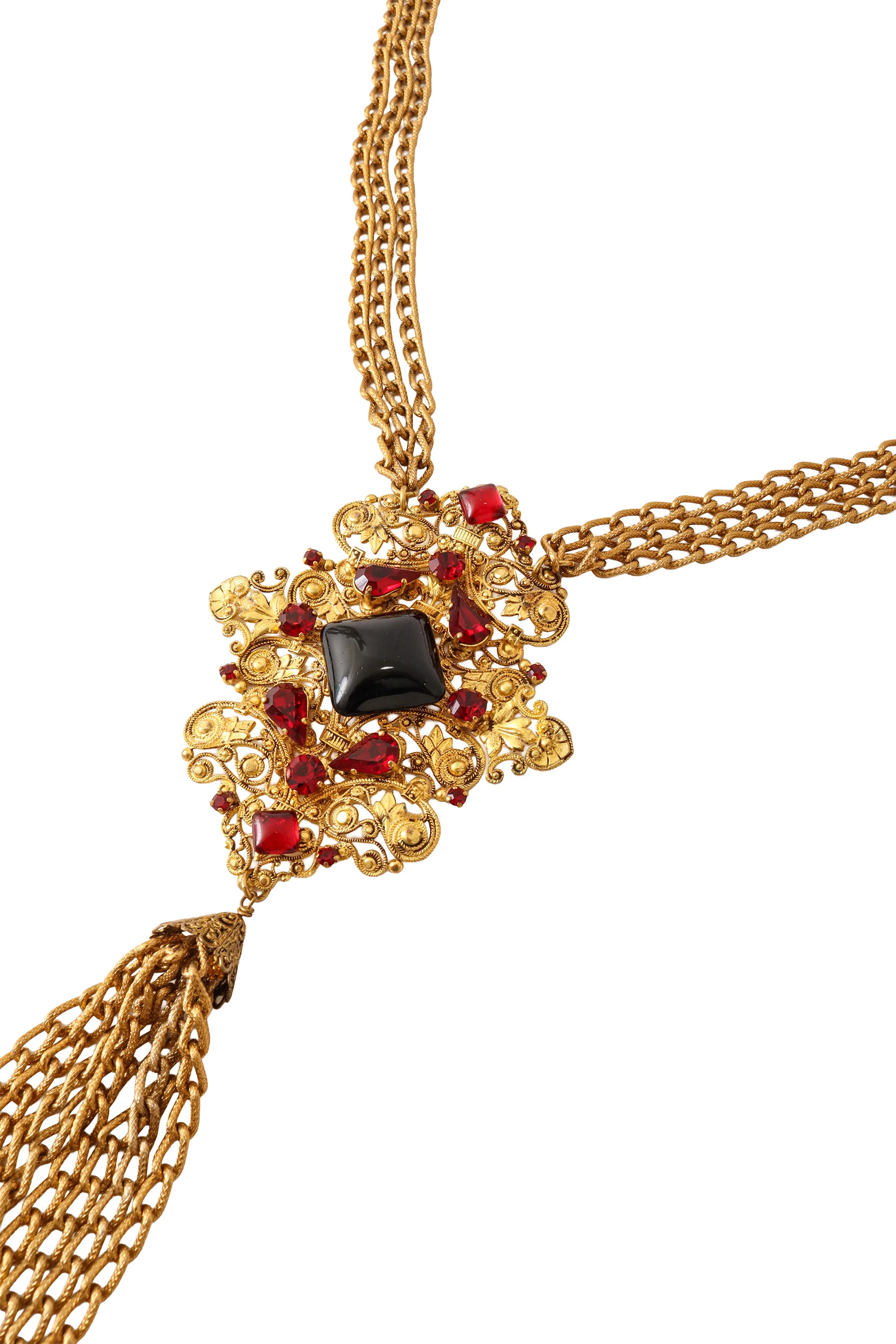 Baroque Revival Tassel Pendant Necklace - Image 3