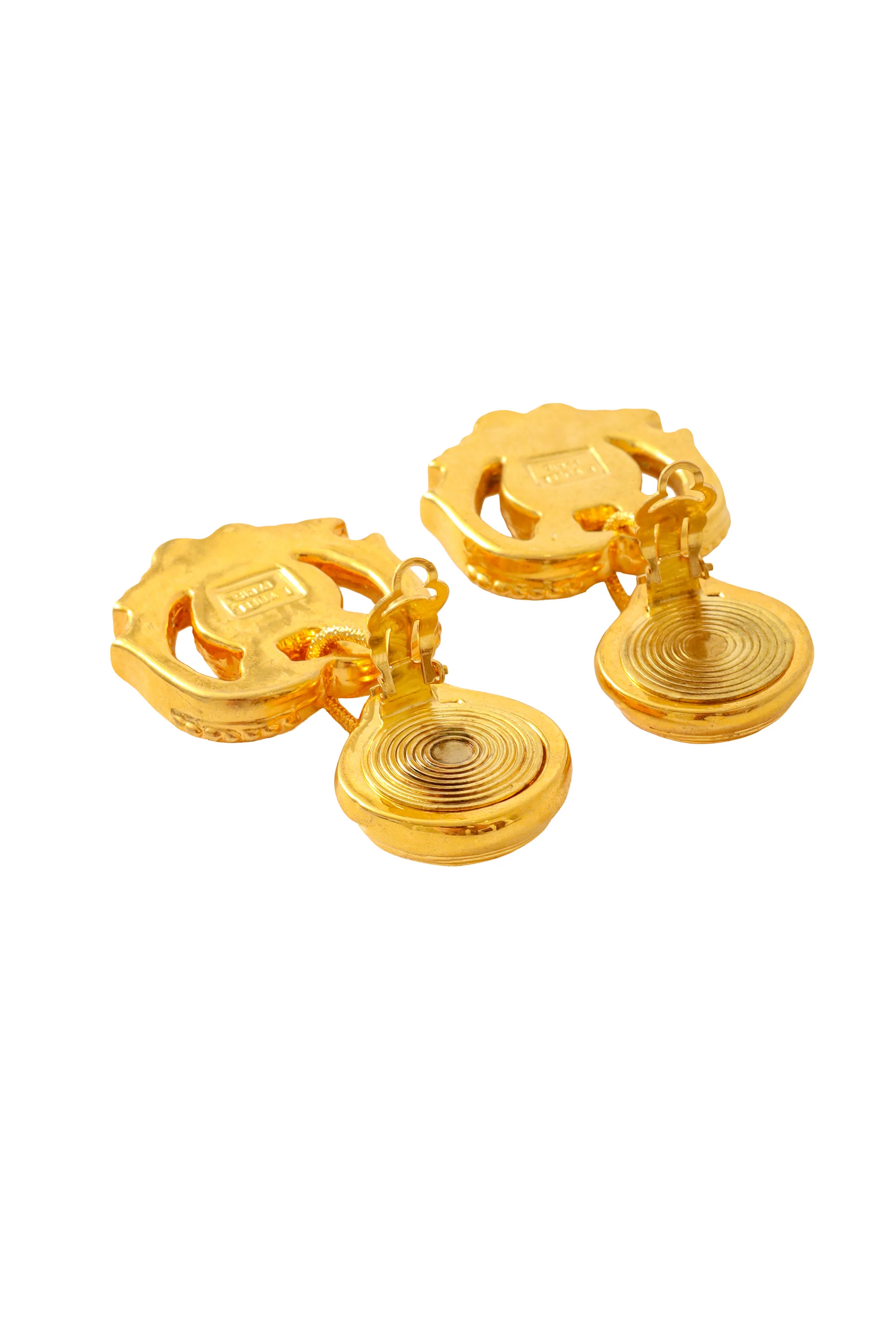 Baroque Scroll Drop Earrings - Image 4