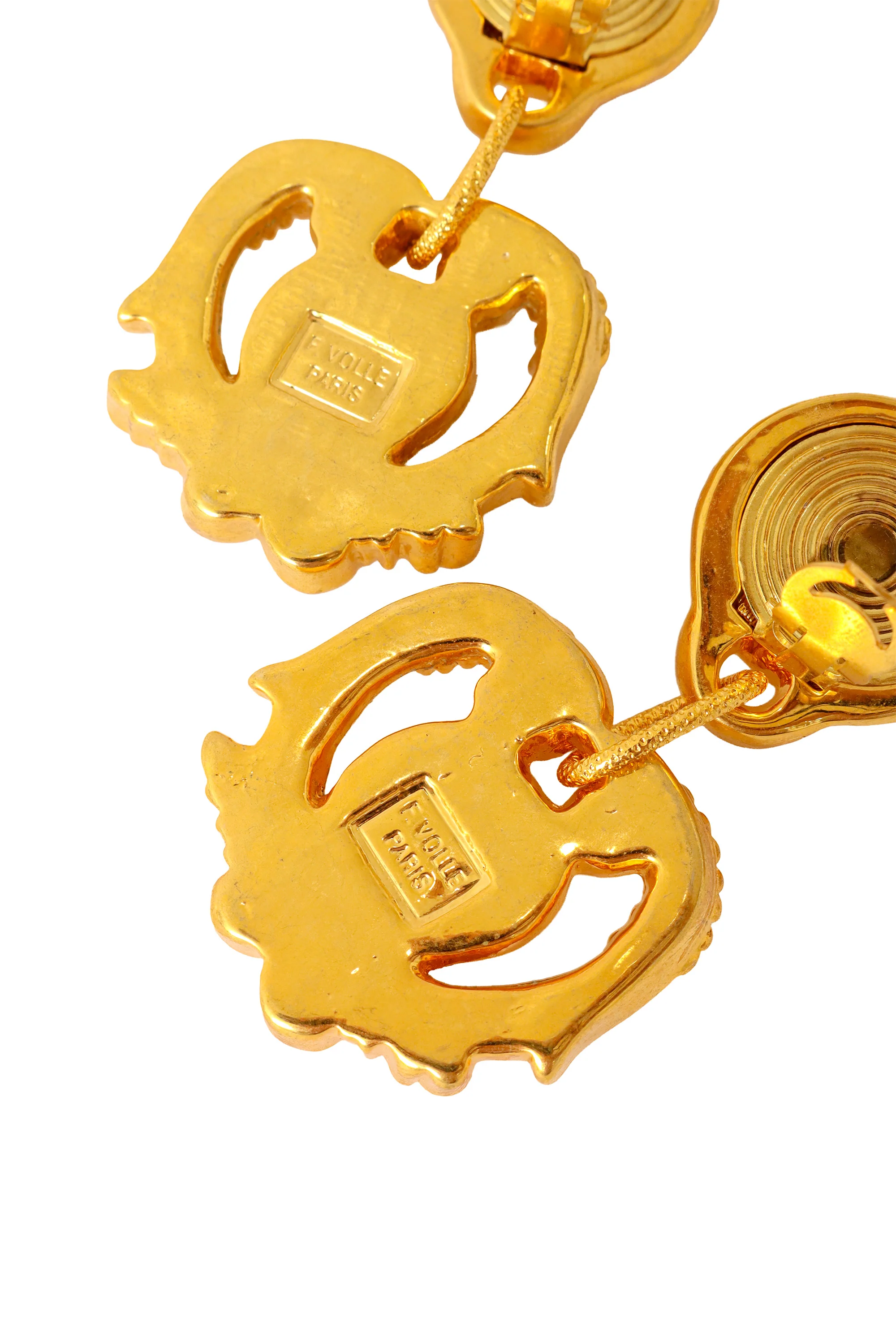 Baroque Scroll Drop Earrings - Image 5