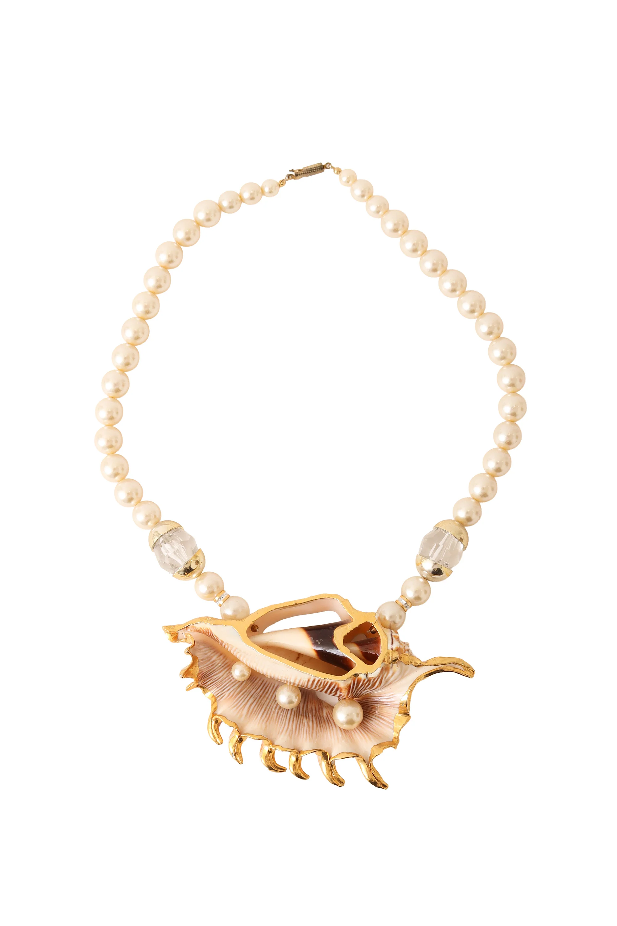 Baroque Shell Pearl Statement Necklace