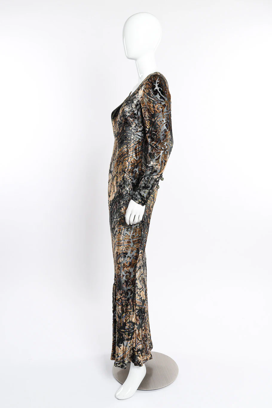 Baroque Velvet Dress - Image 3