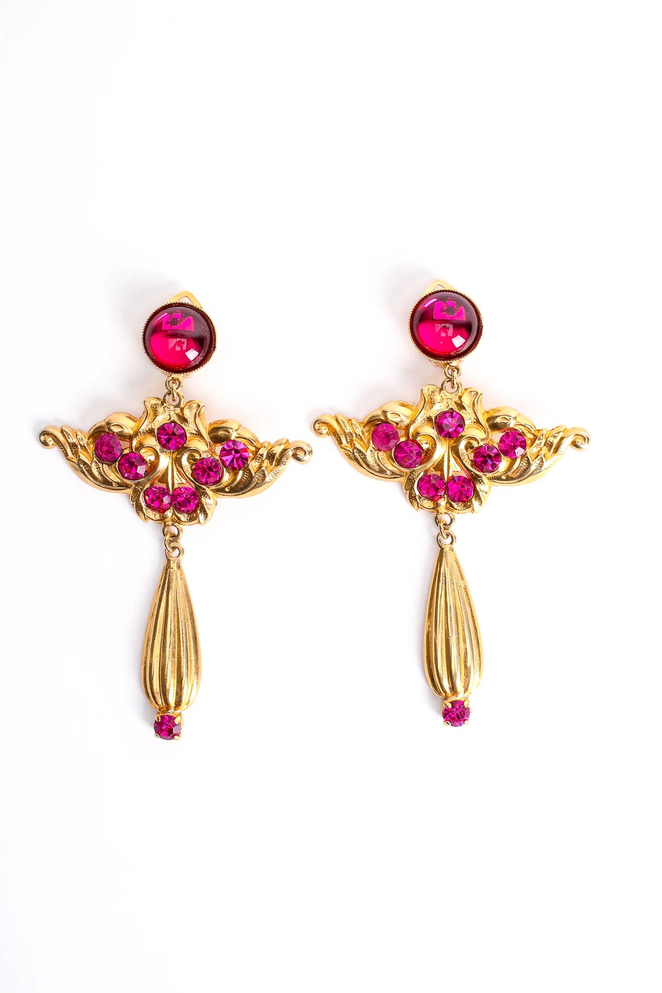 Baroque Wing Drop Earrings - Image 3