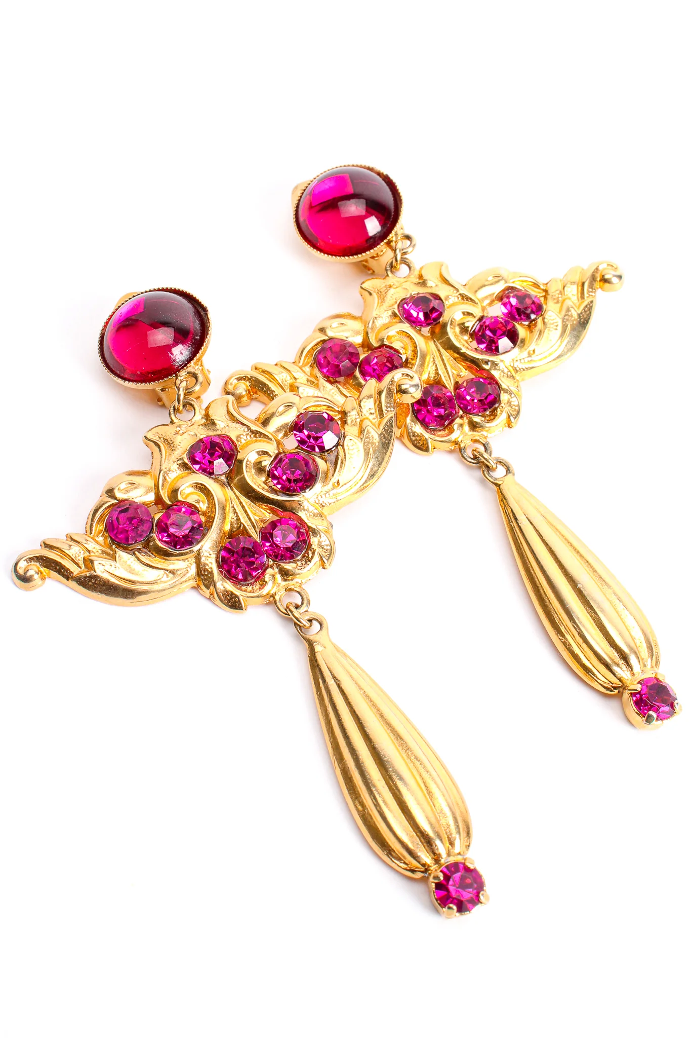 Baroque Wing Drop Earrings - Image 4