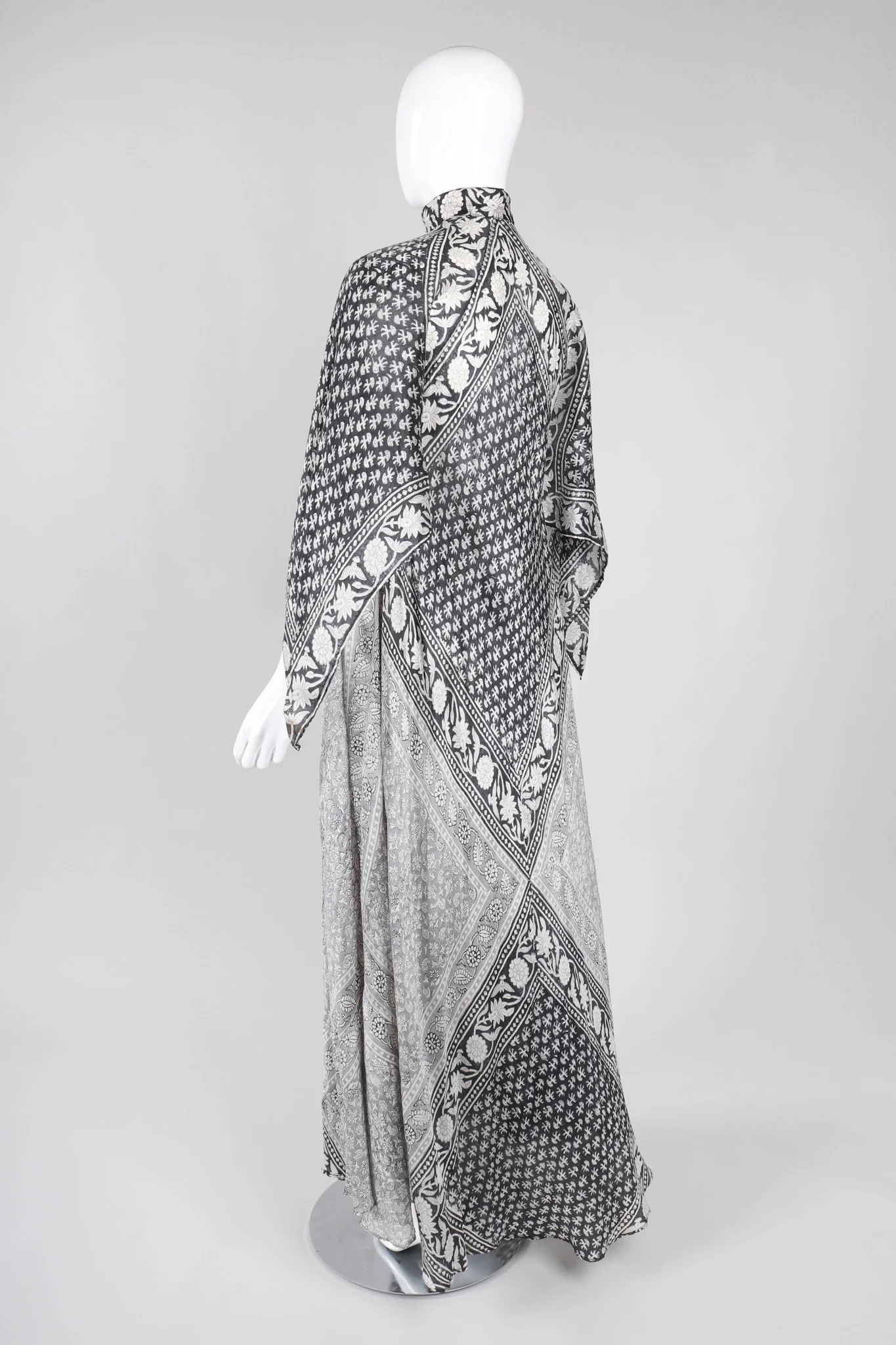 Batik Print Silk Habutai Dress - Image 7