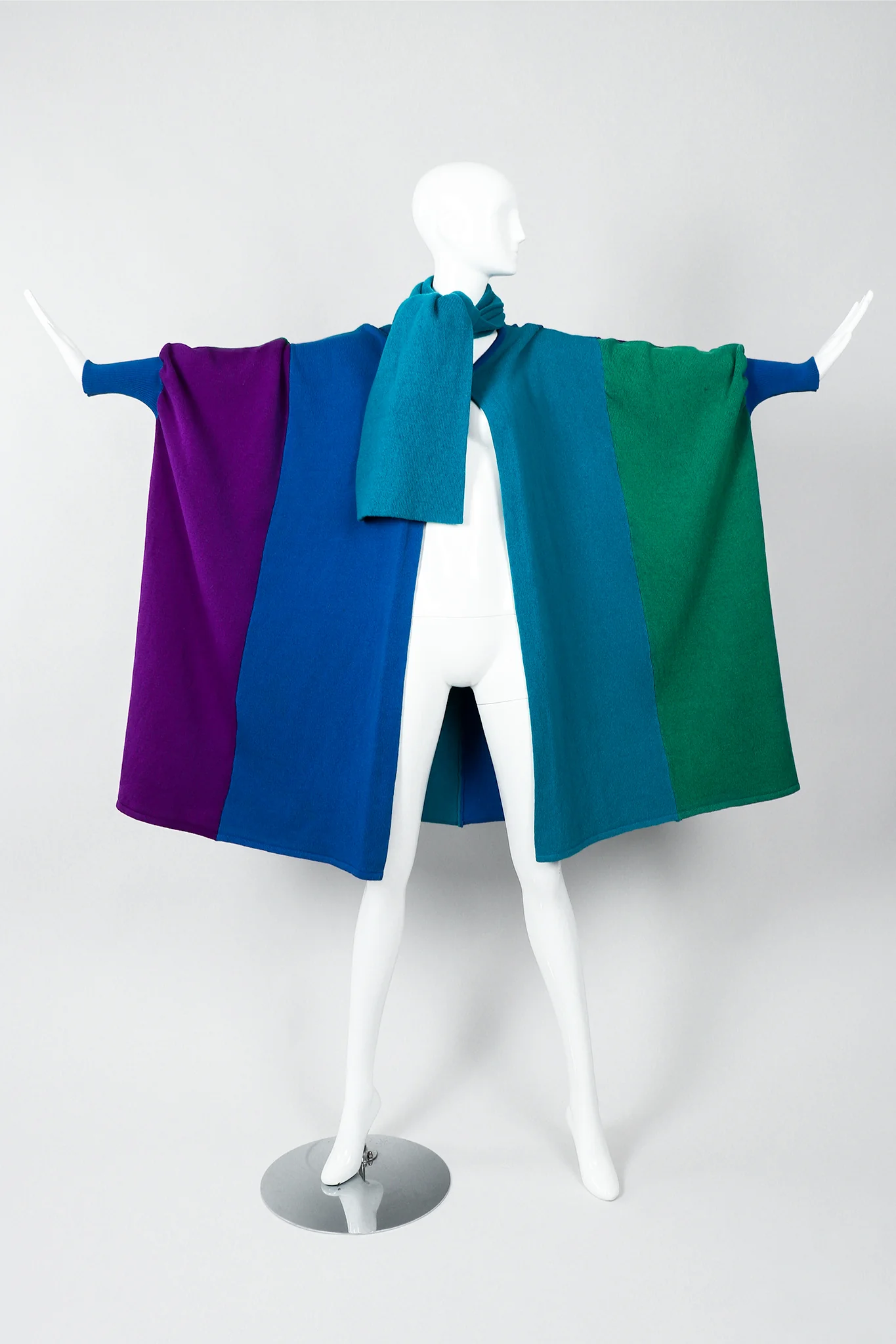 Batwing Knit Cape Coat - Image 2
