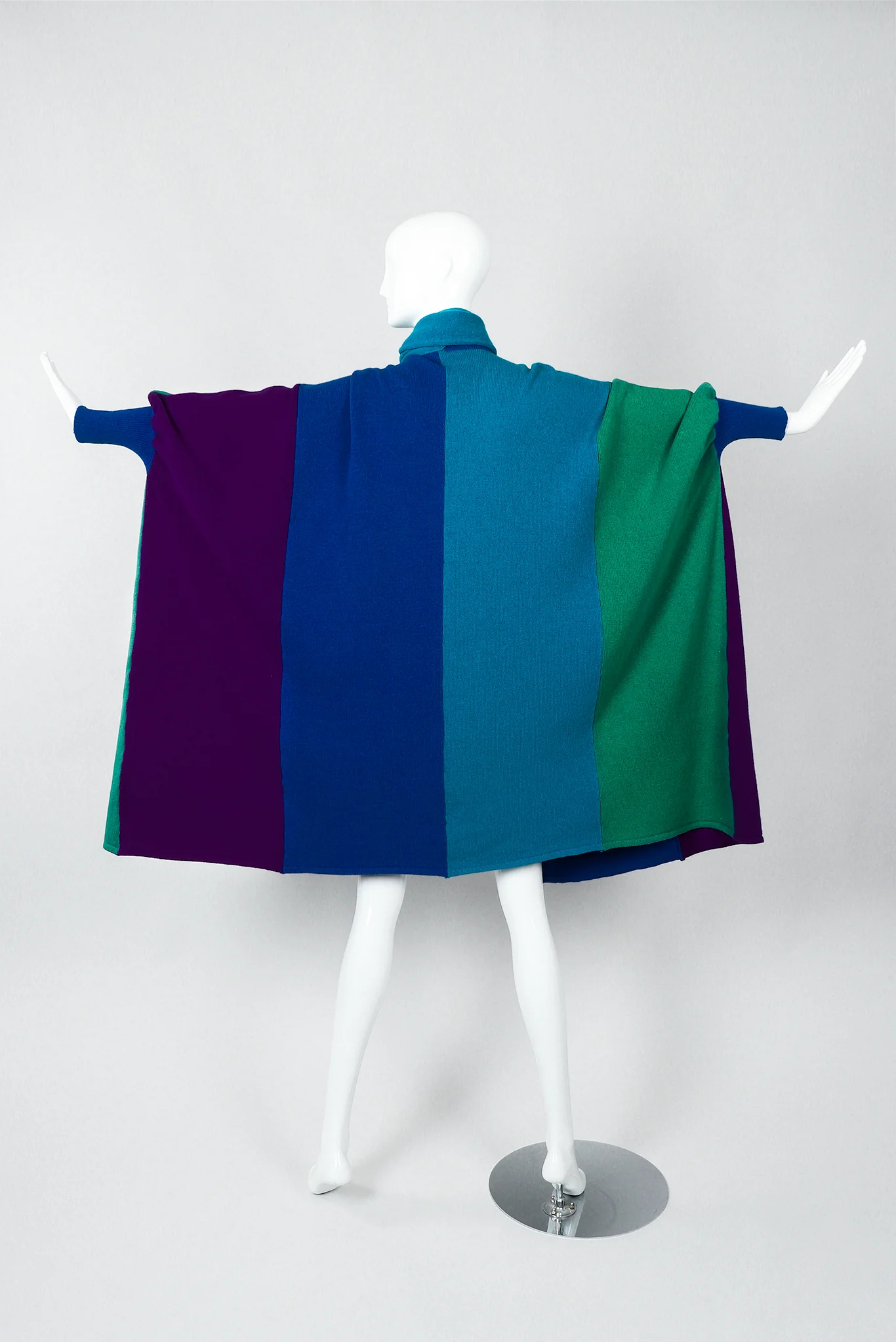 Batwing Knit Cape Coat - Image 6