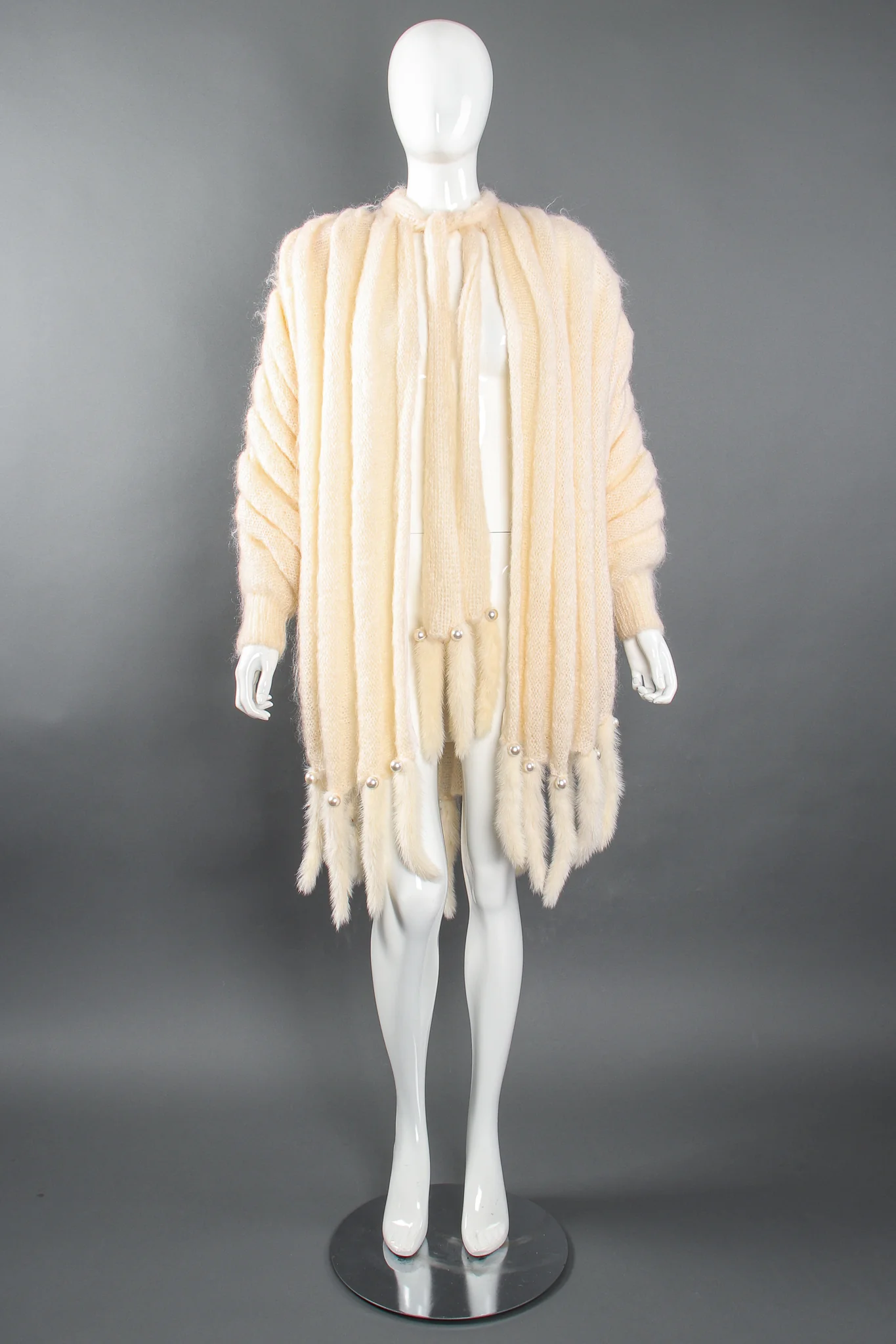 Batwing Sweater Cape Coat - Image 11
