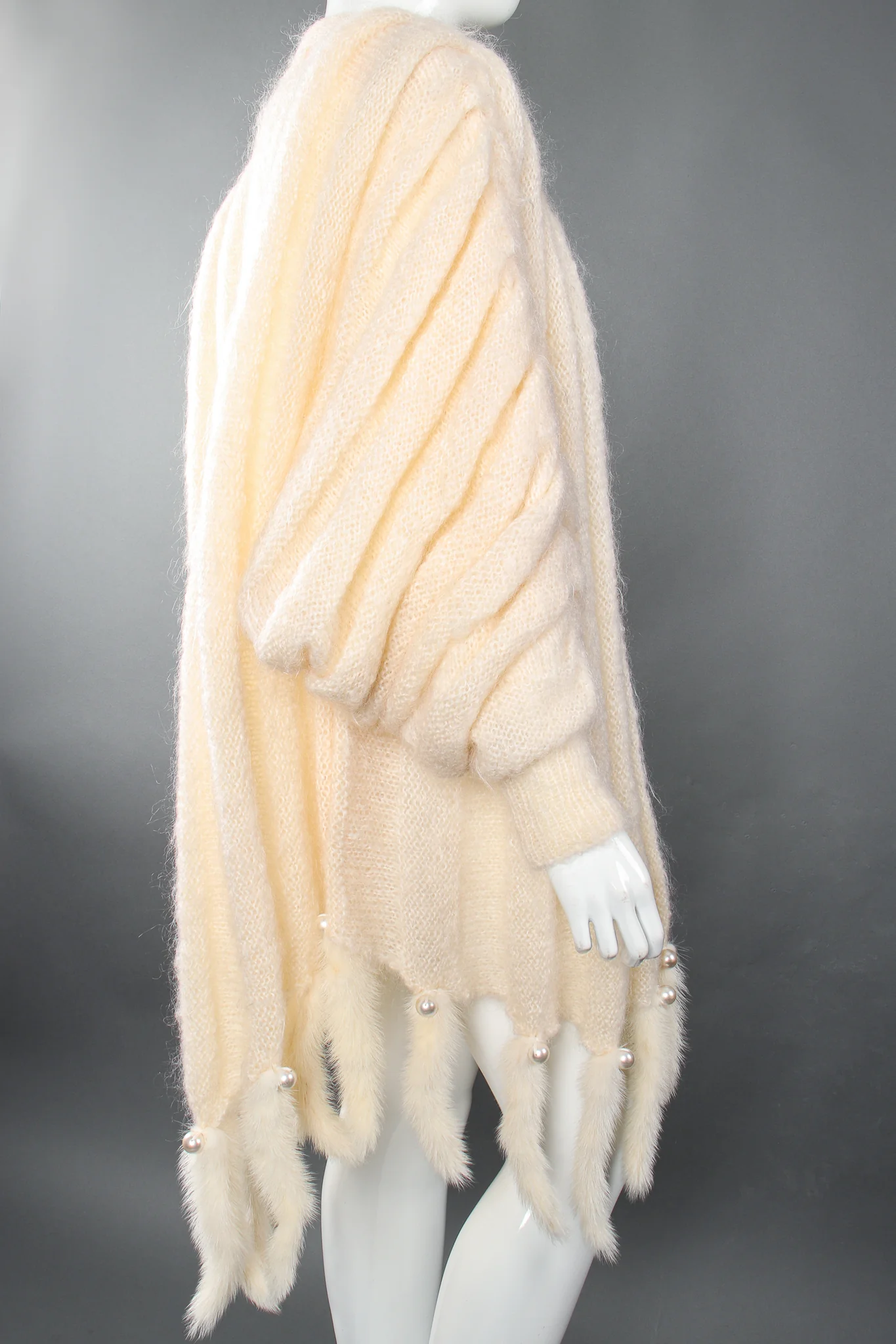 Batwing Sweater Cape Coat - Image 8