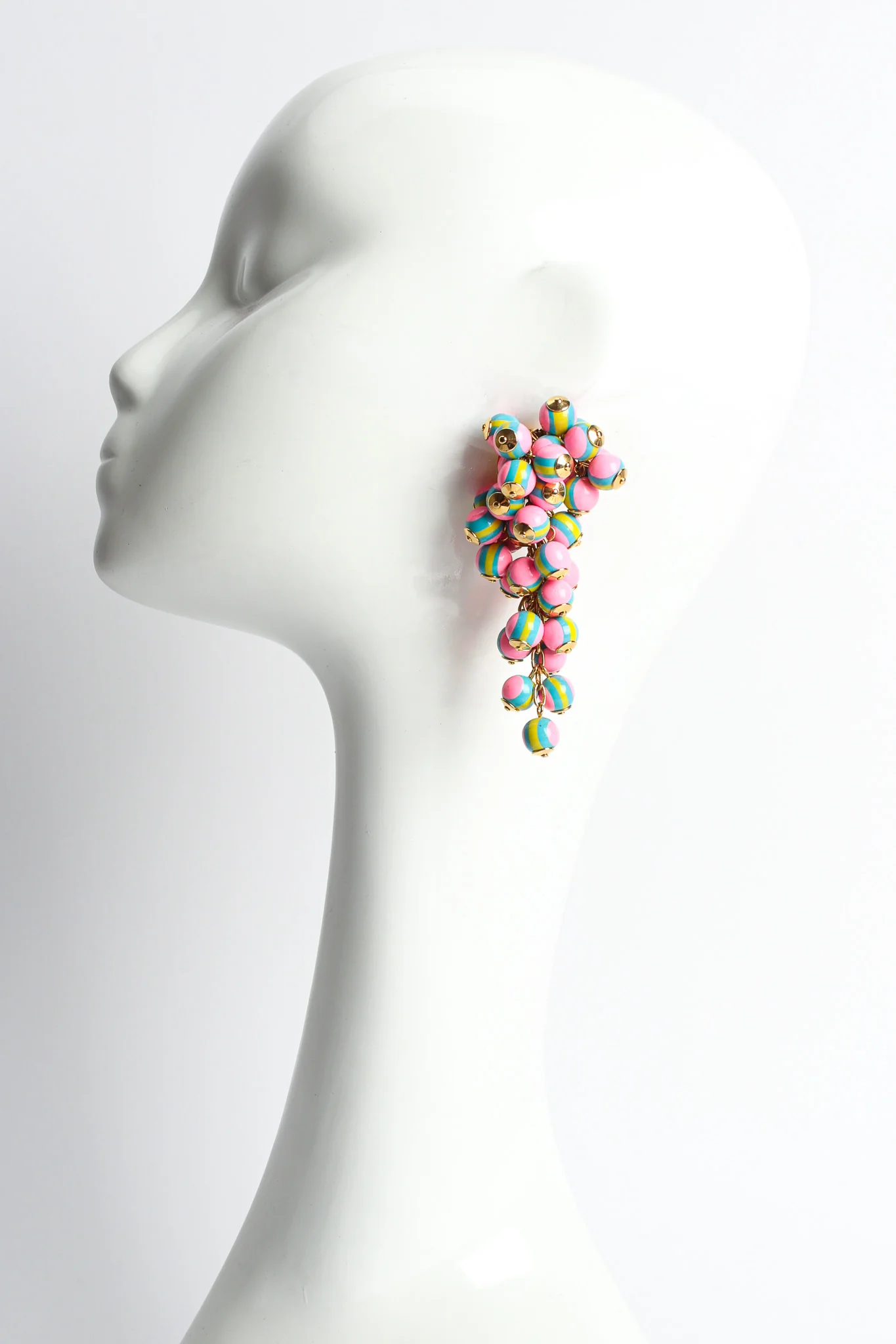 Bead Cluster Chandelier Earrings - Image 2