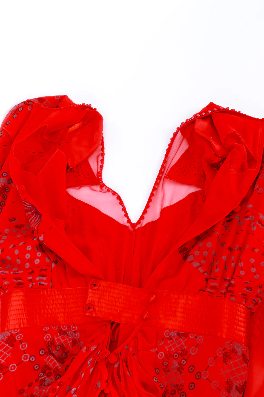 Bead Sequin & Rhinestone Ruched Gown - Image 6