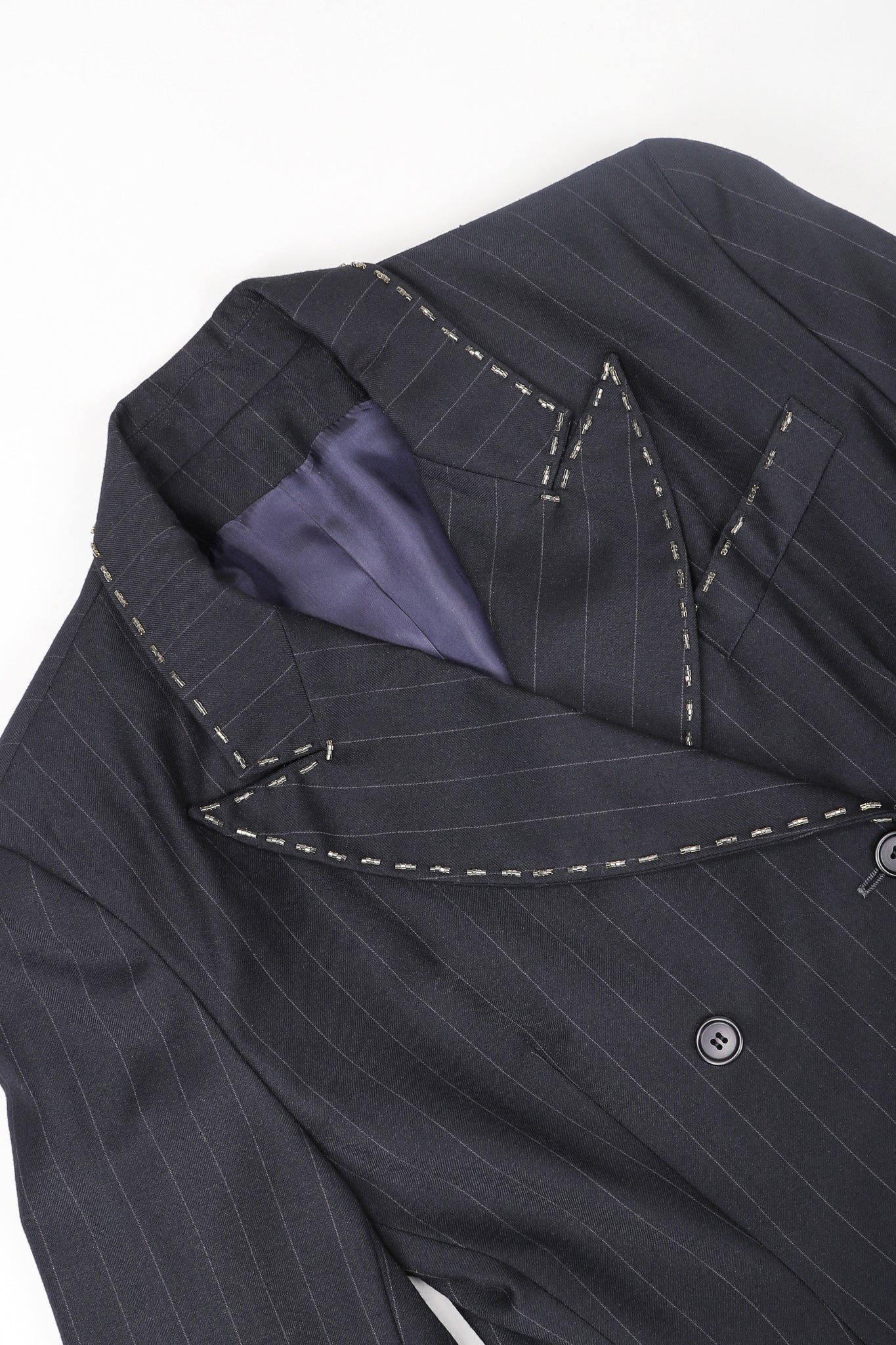 Bead-Tipped Pinstripe Suit - Image 10