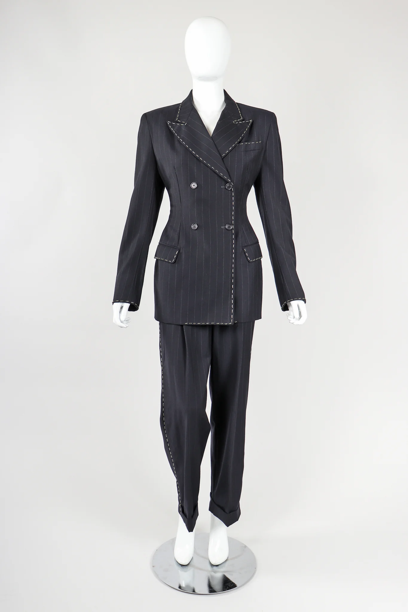 Bead-Tipped Pinstripe Suit - Image 3