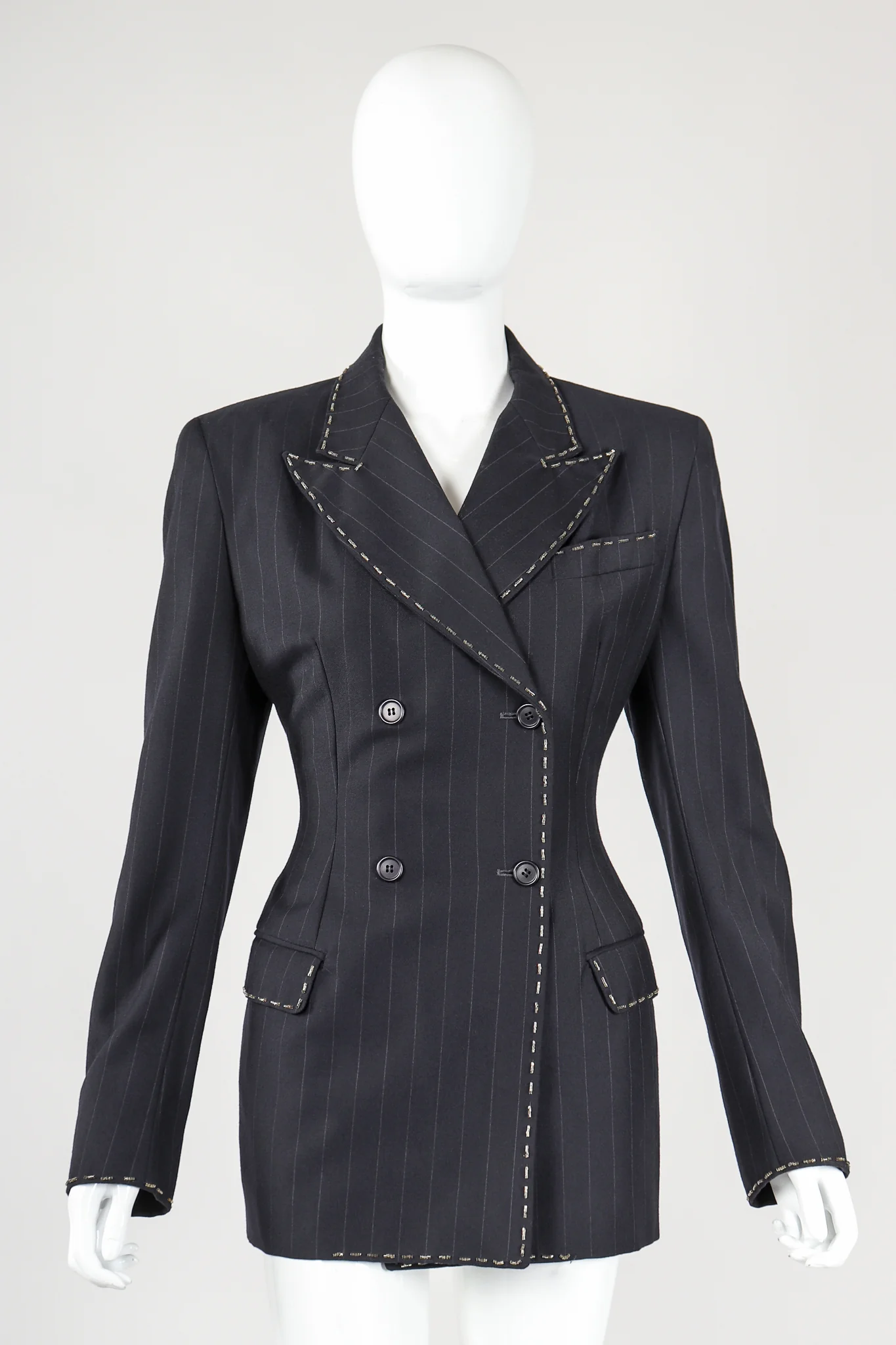 Bead-Tipped Pinstripe Suit - Image 8