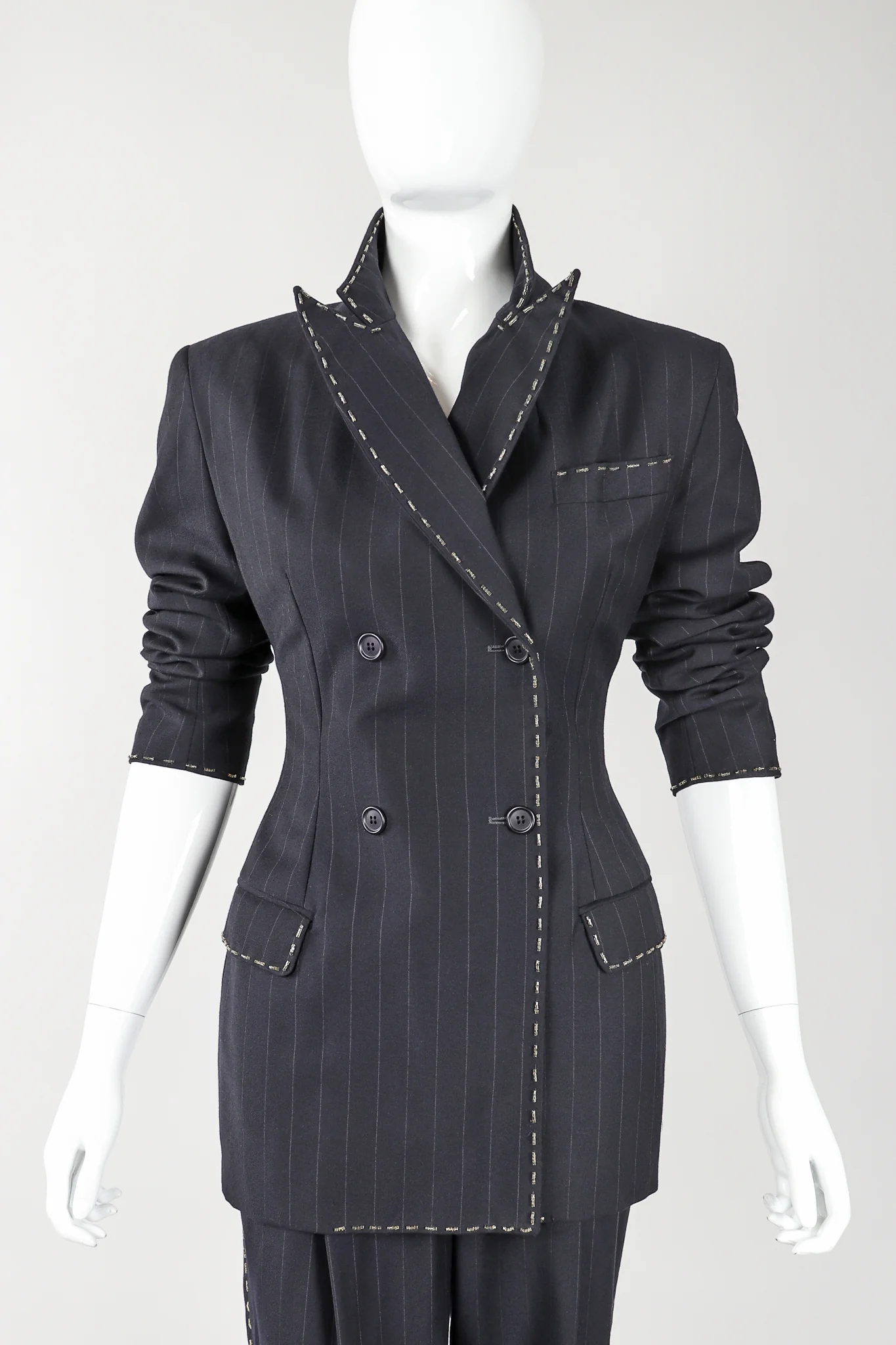 Bead-Tipped Pinstripe Suit - Image 9