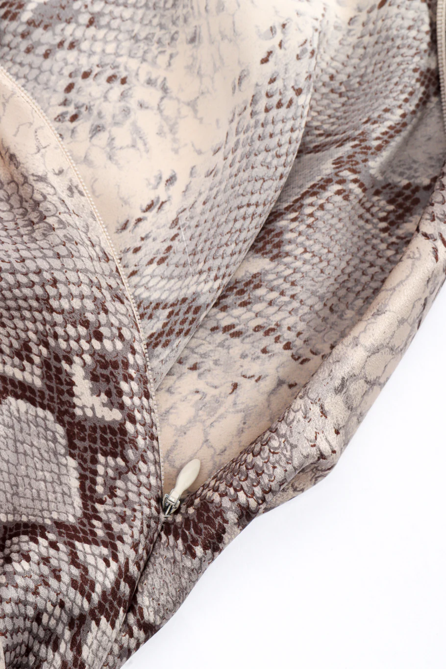 Beaded Bias Snake Print Dress - Image 8