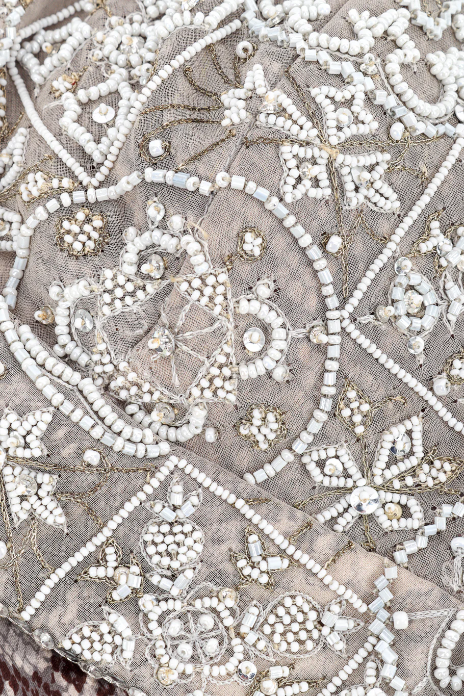Beaded Bias Snake Print Dress - Image 9