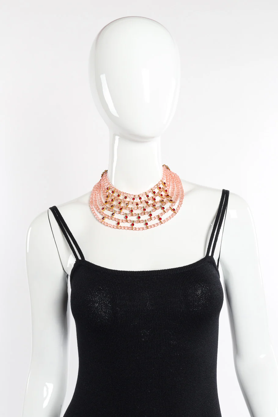 Beaded Bib Collar Necklace - Image 2
