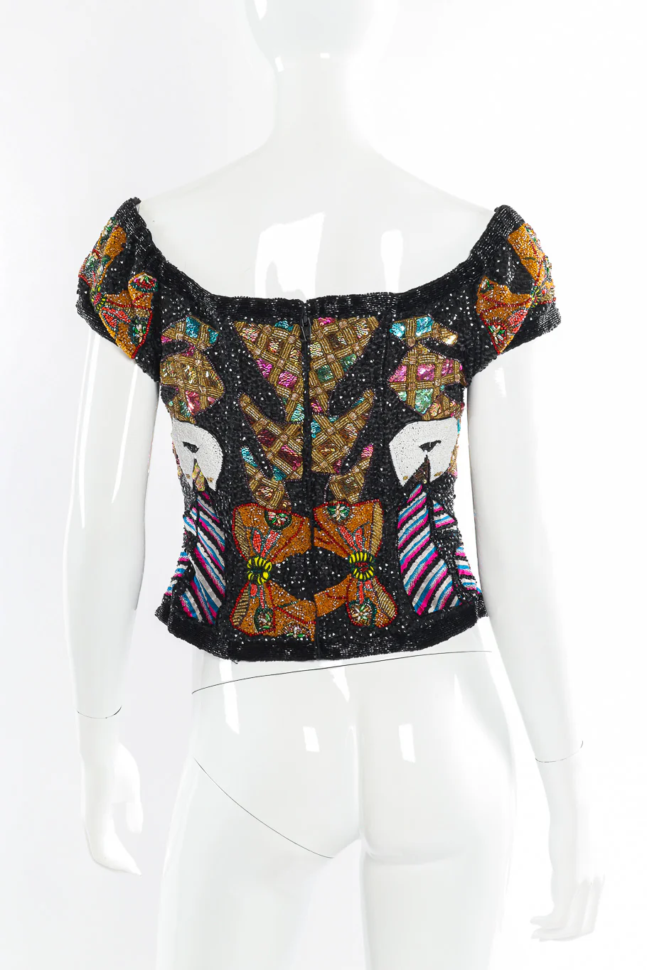 Beaded Bow Bustier Top - Image 3