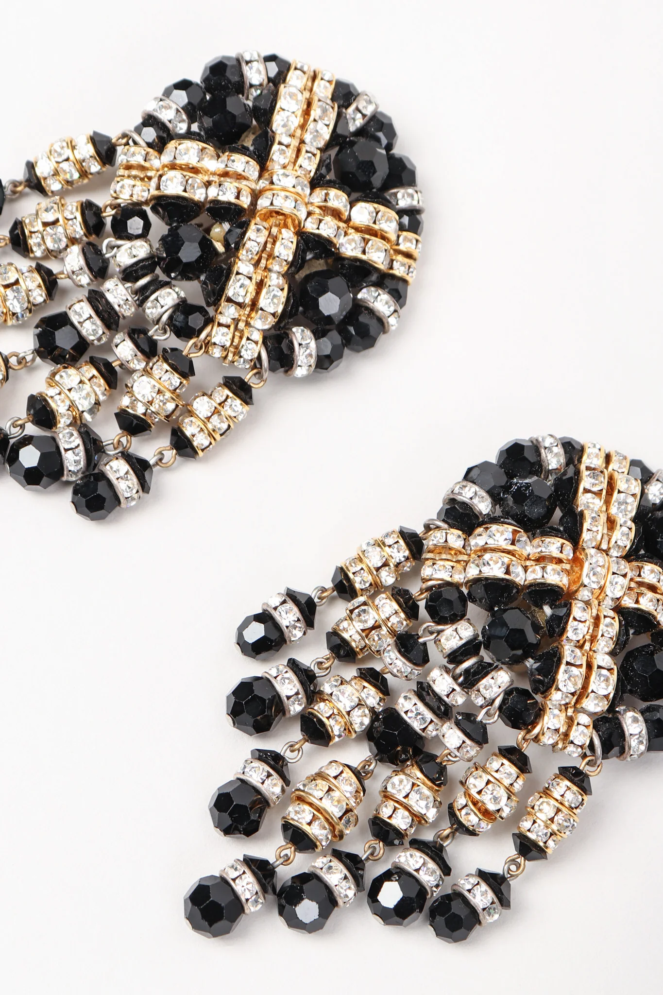 Beaded Button Fringe Earrings - Image 4