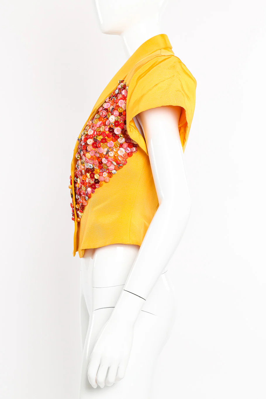 Beaded Button Grosgrain Top - Image 3