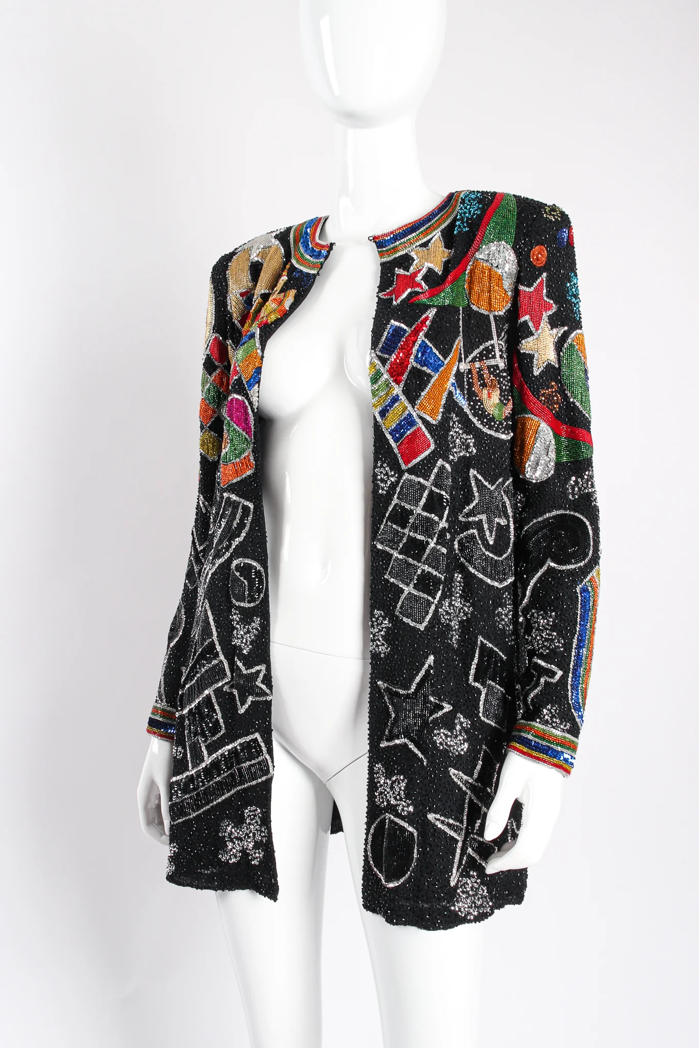 Beaded Circus Trapeze Jacket - Image 3