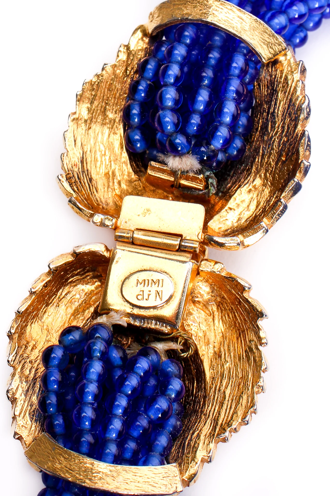 Beaded Cobalt Leaf Collar - Image 9